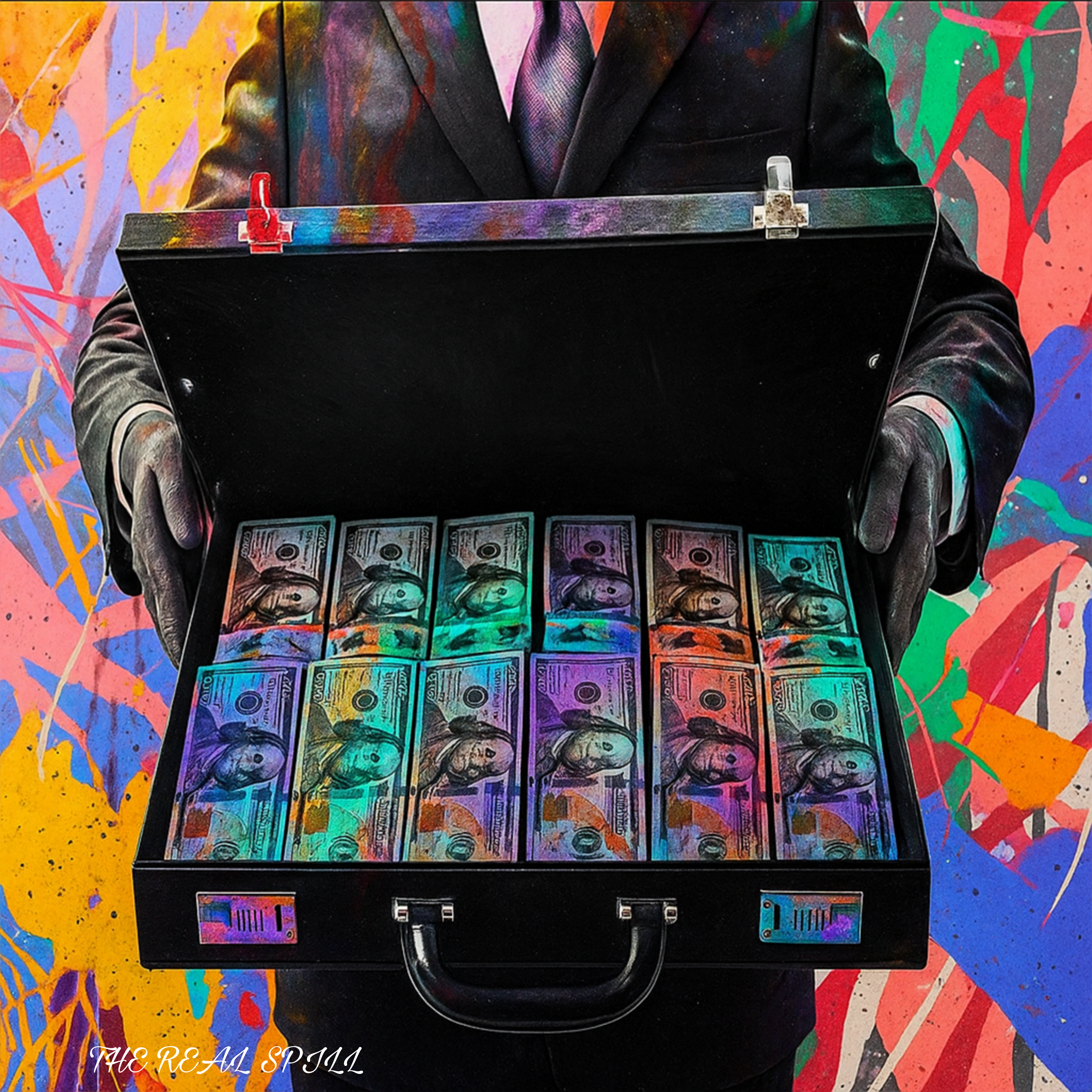 Luxury Briefcase Filled with Cash