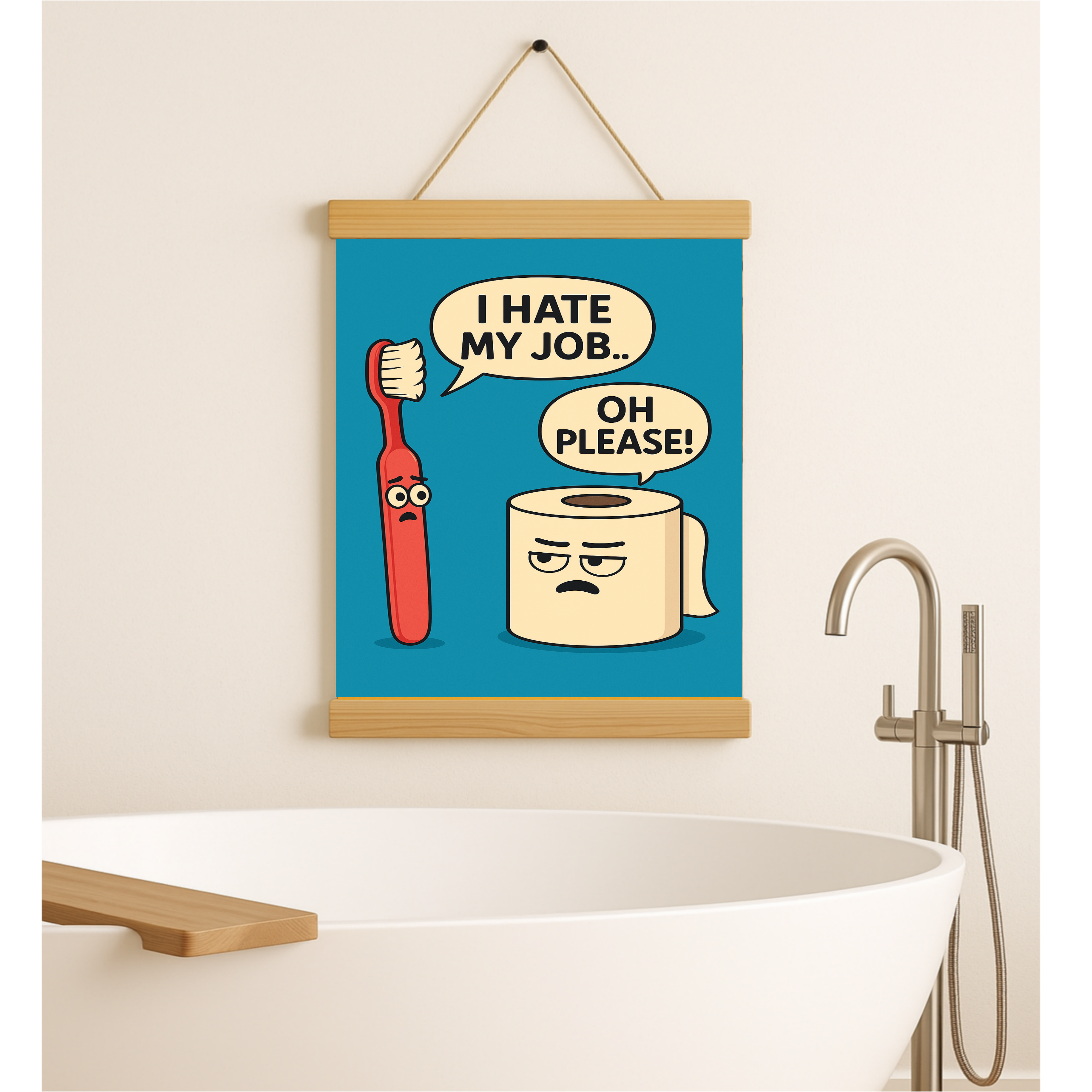 Funny Bathroom Wall Art Poster