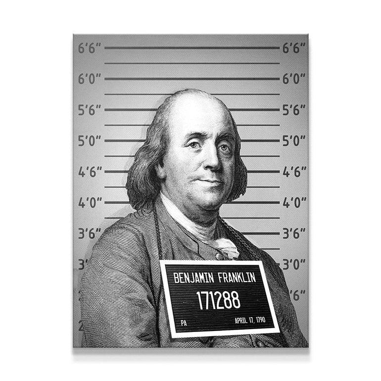 Benjamin Franklin Mugshot Poster