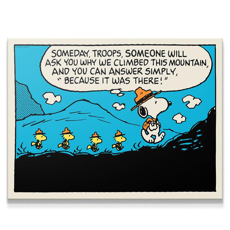 Peanuts Snoopy Mountain Adventure Art Print