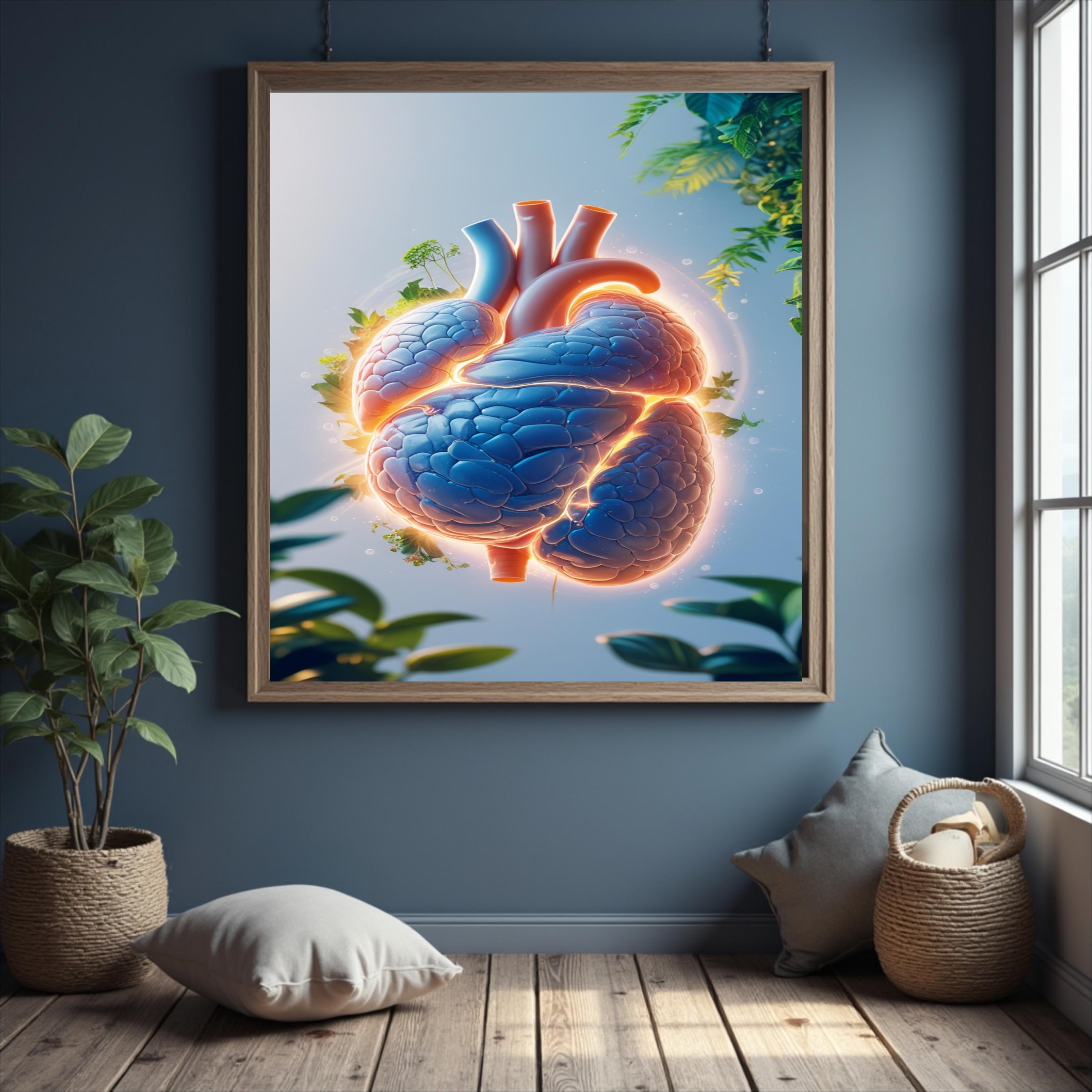 Sci-fi Heart Wall Art – Physical Poster Print – Not Digital Download" 13x19, 11x17