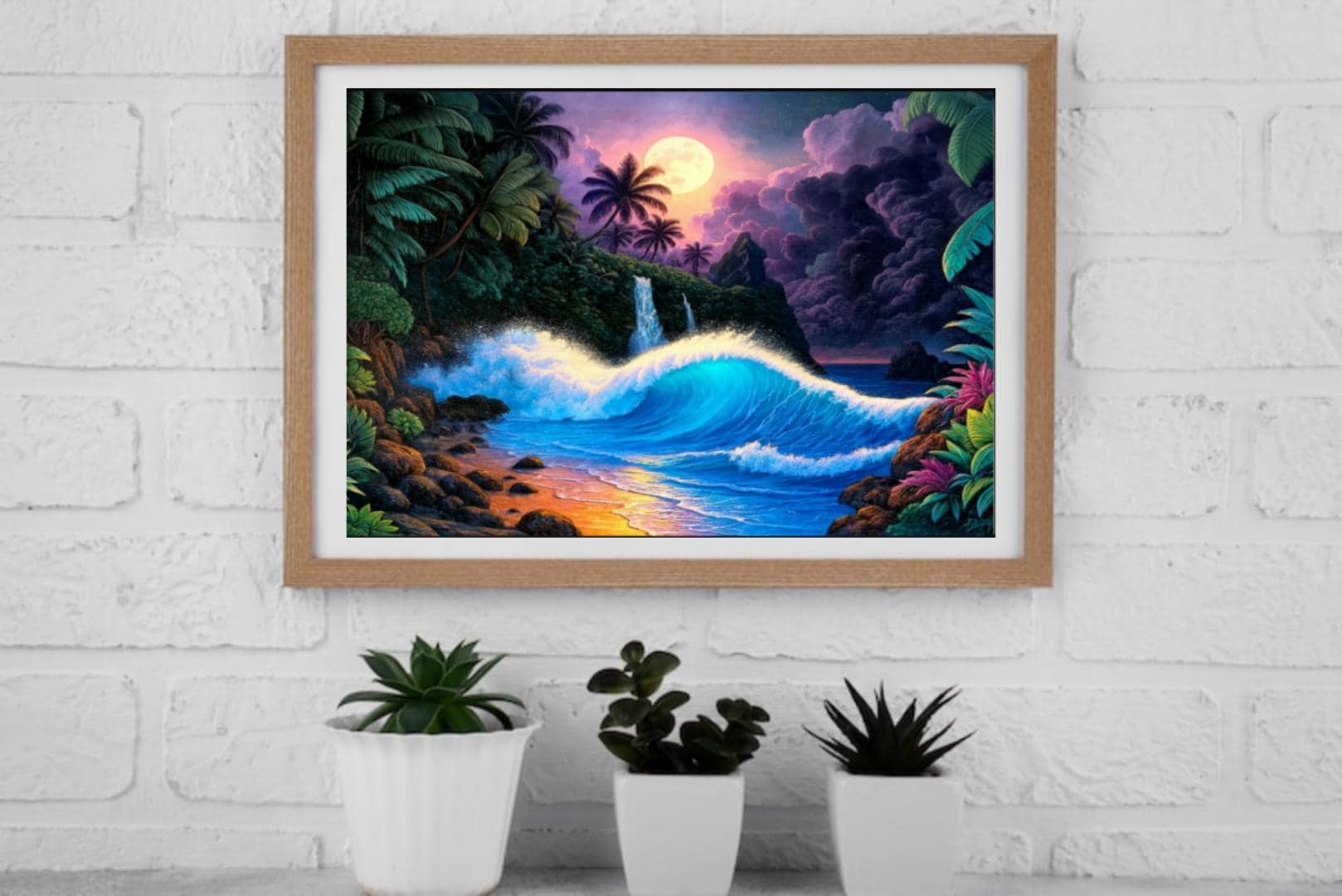 Moonrise Mirage Art Print: Bold Urban Wall Art