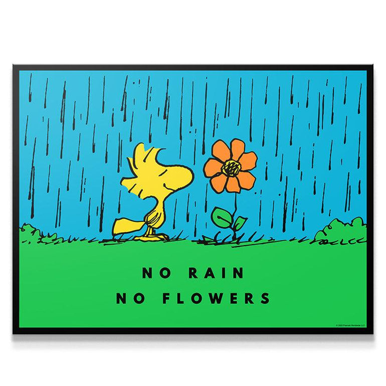 Woodstock and Flower Motivational Art Print
