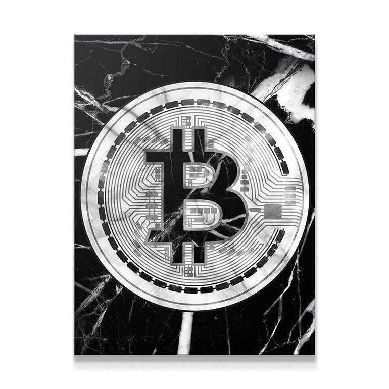 Bitcoin Marble Art Print