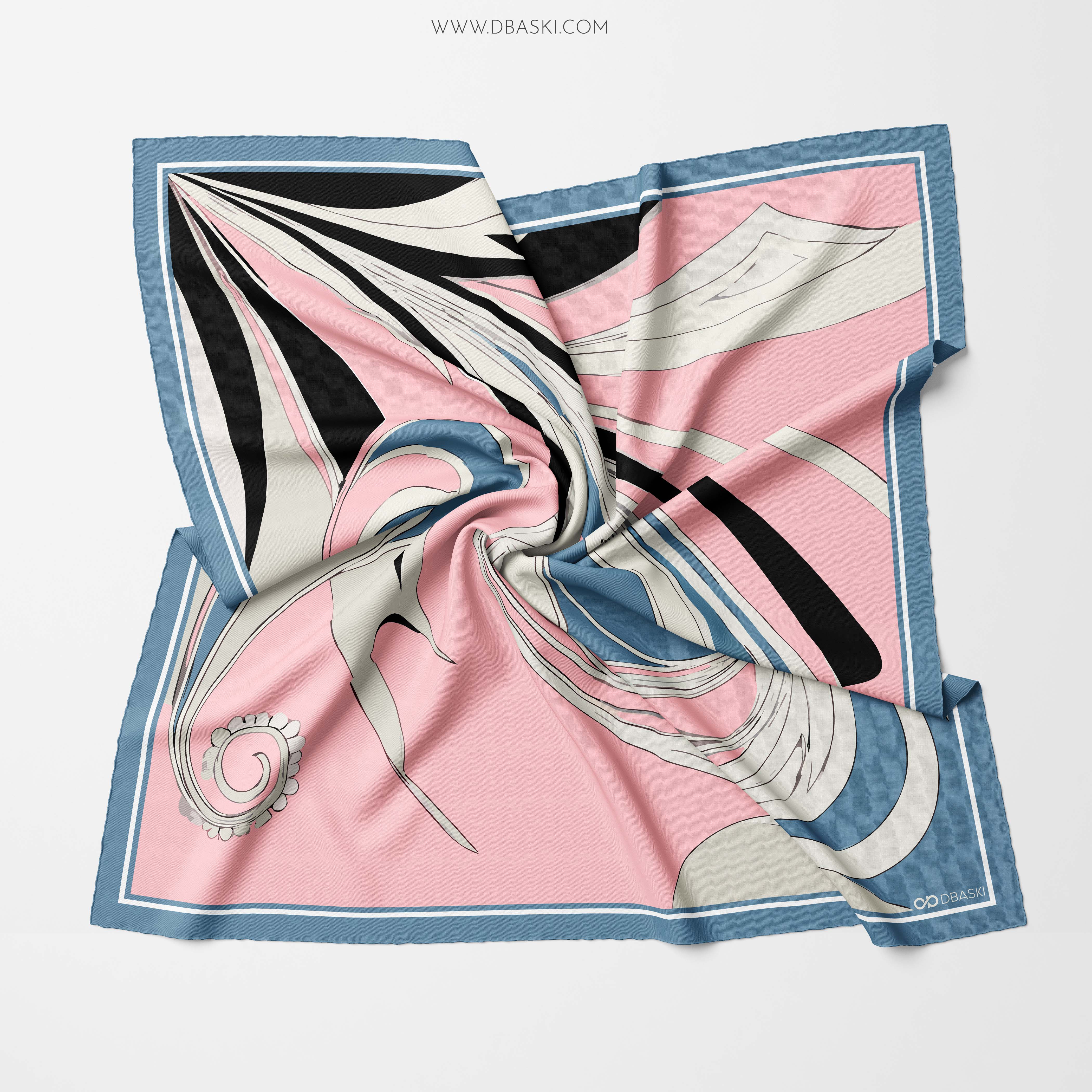 Abstract Silk Scarf