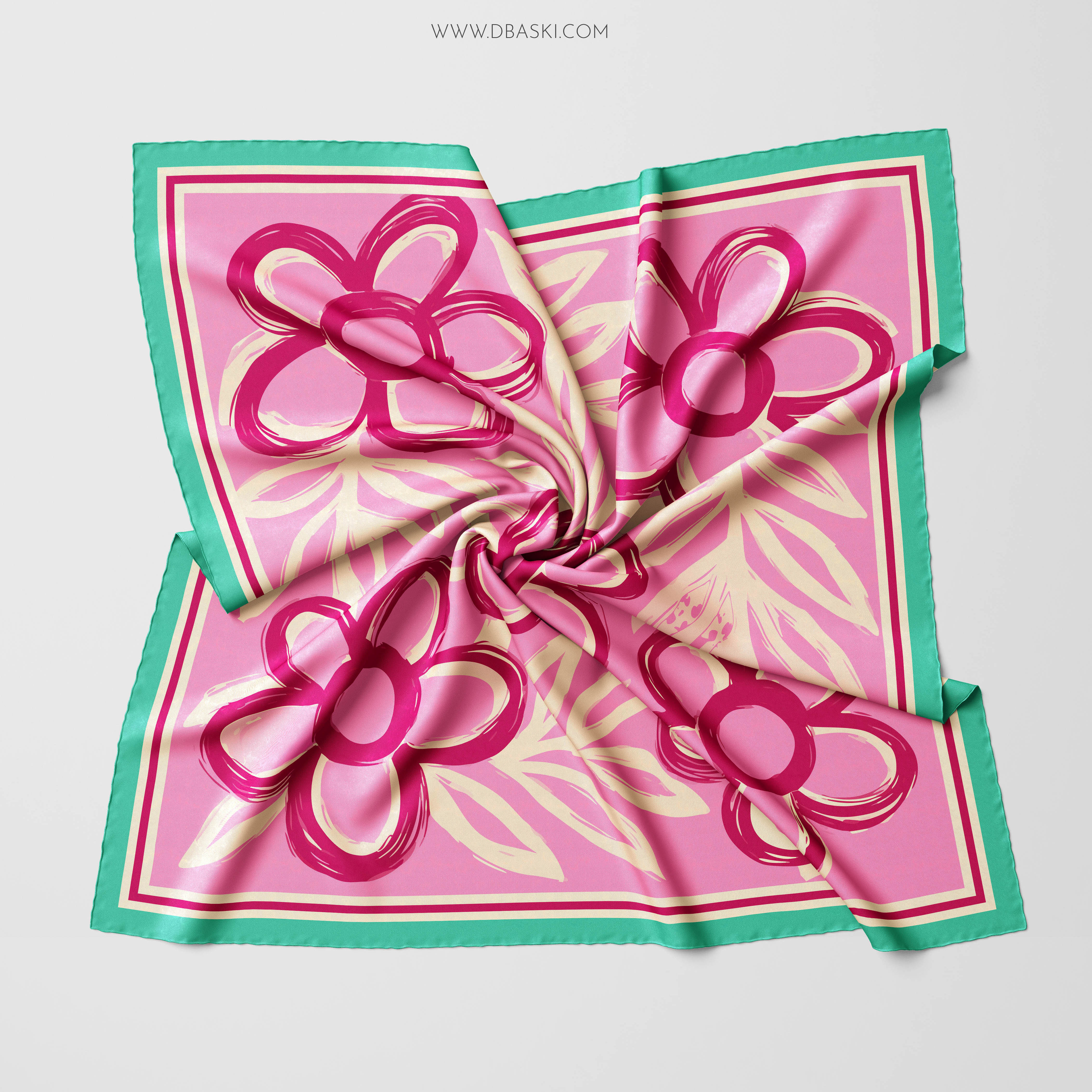 Floral Silk Scarf