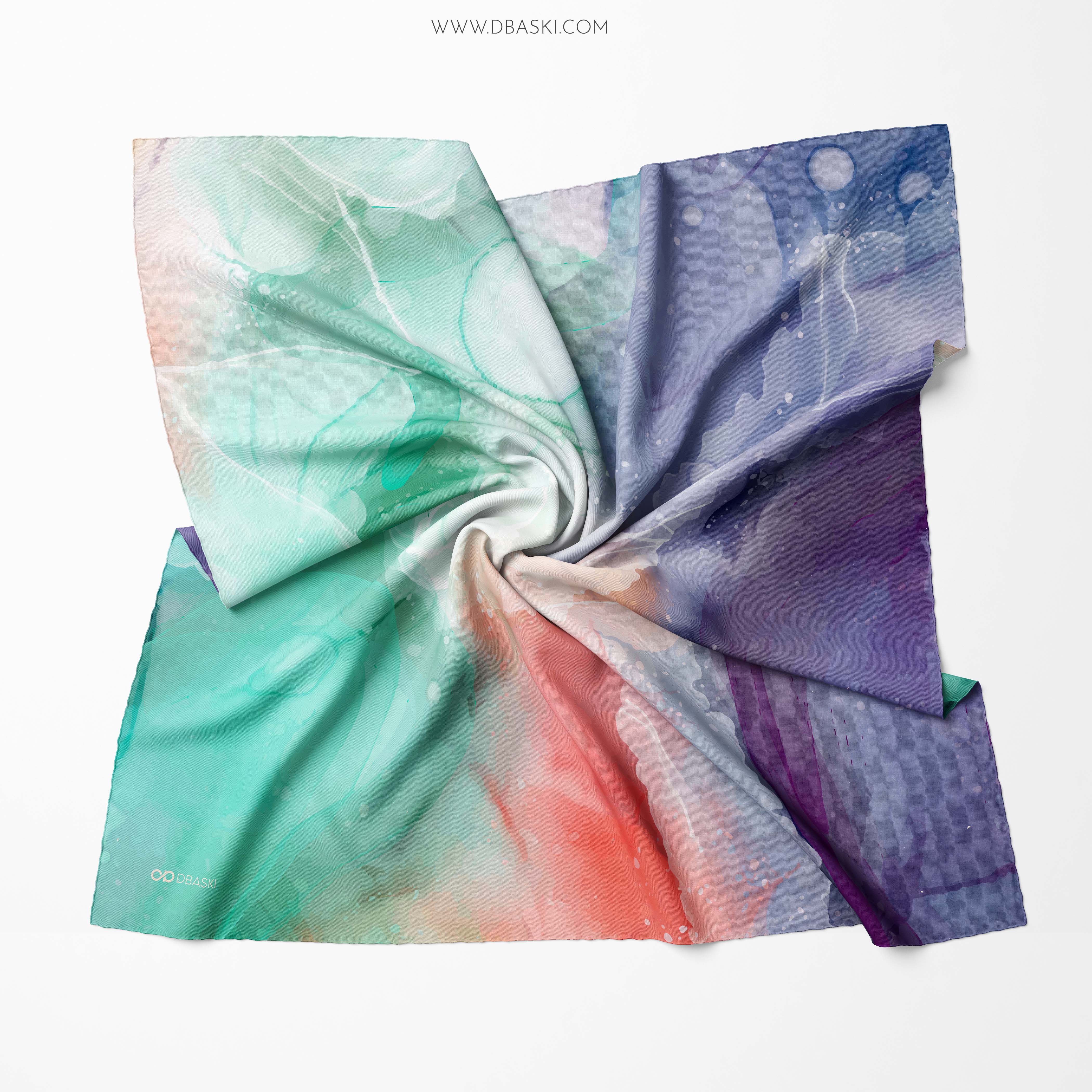 Abstract Art Silk Scarf