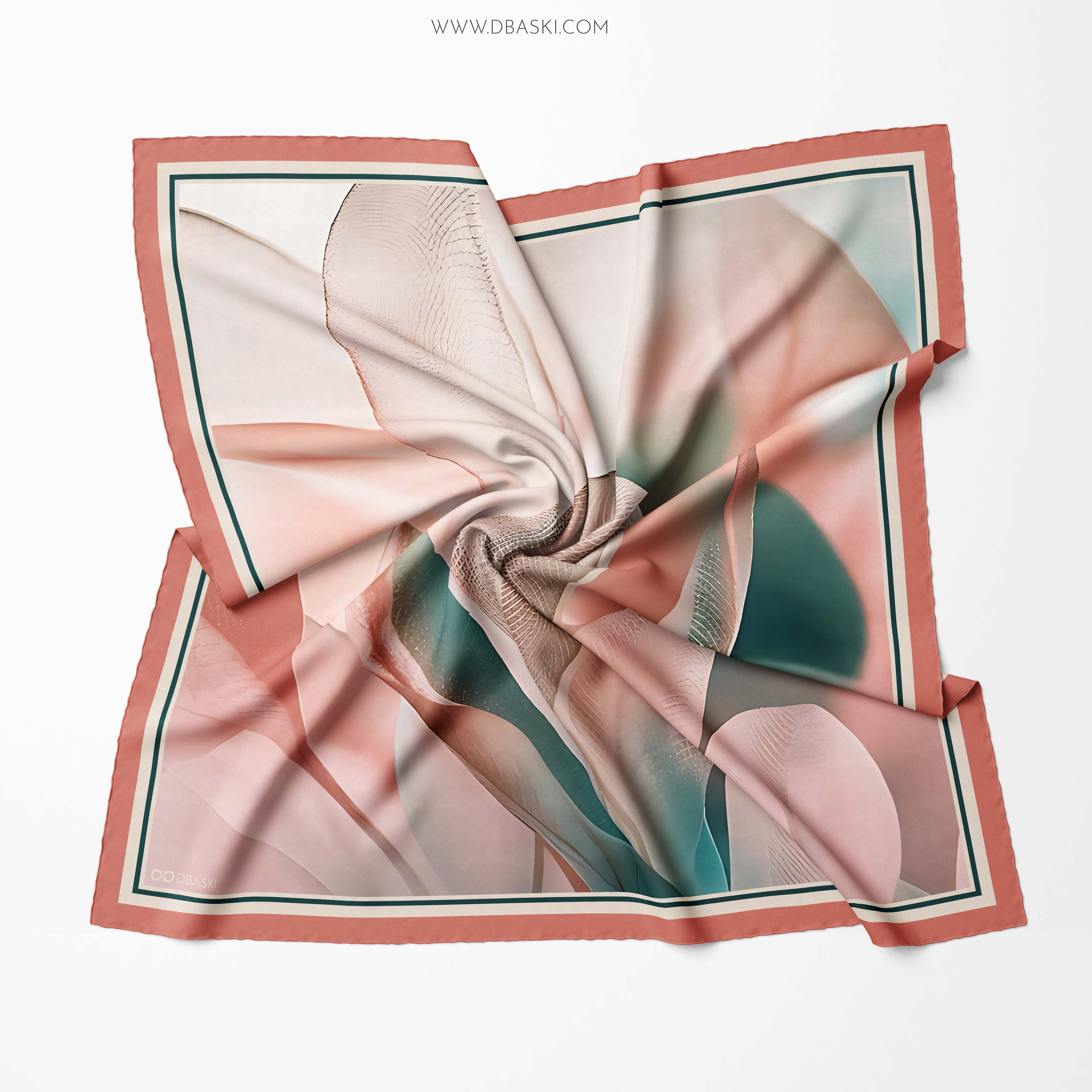 Abstract Print Silk Scarf