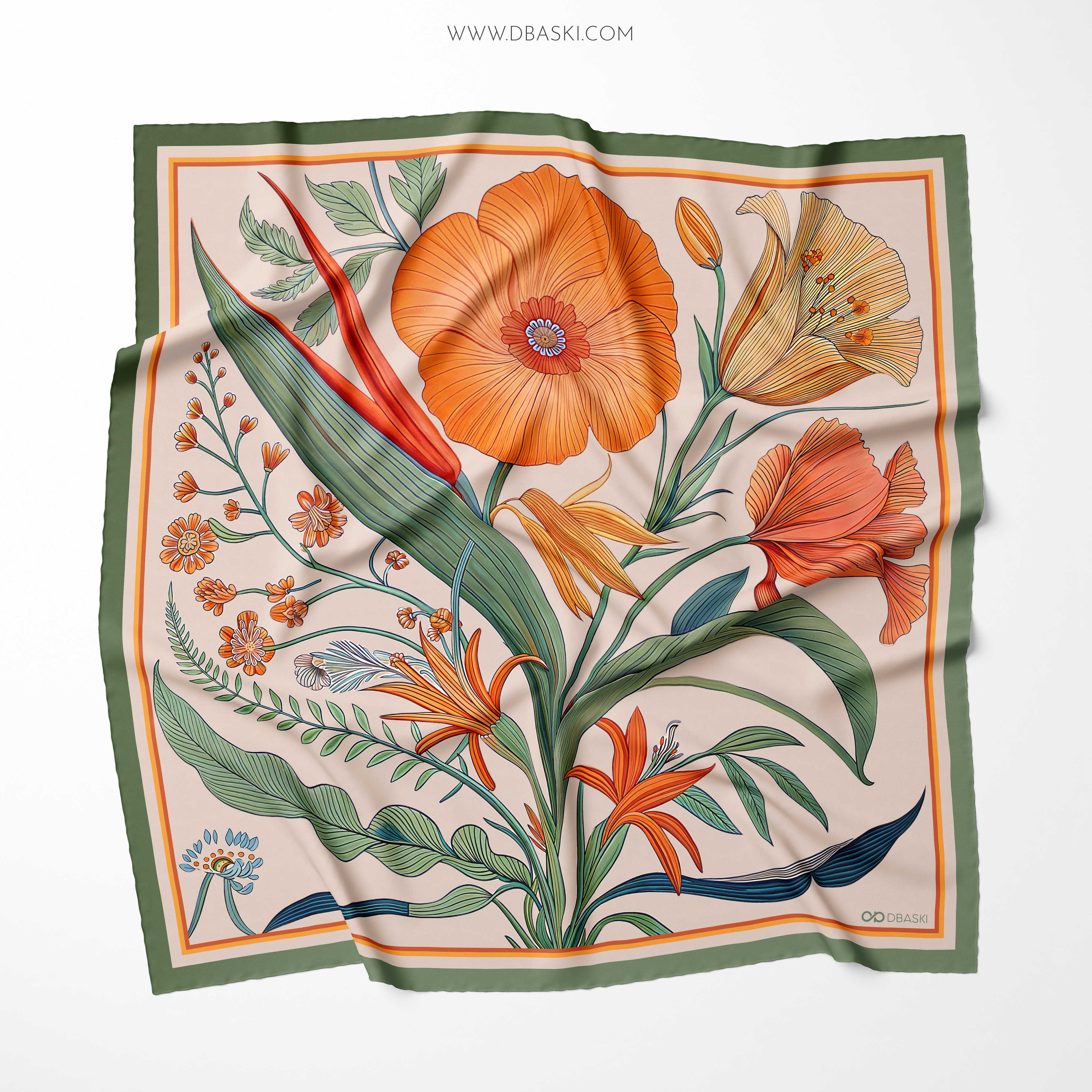 Floral Silk Scarf