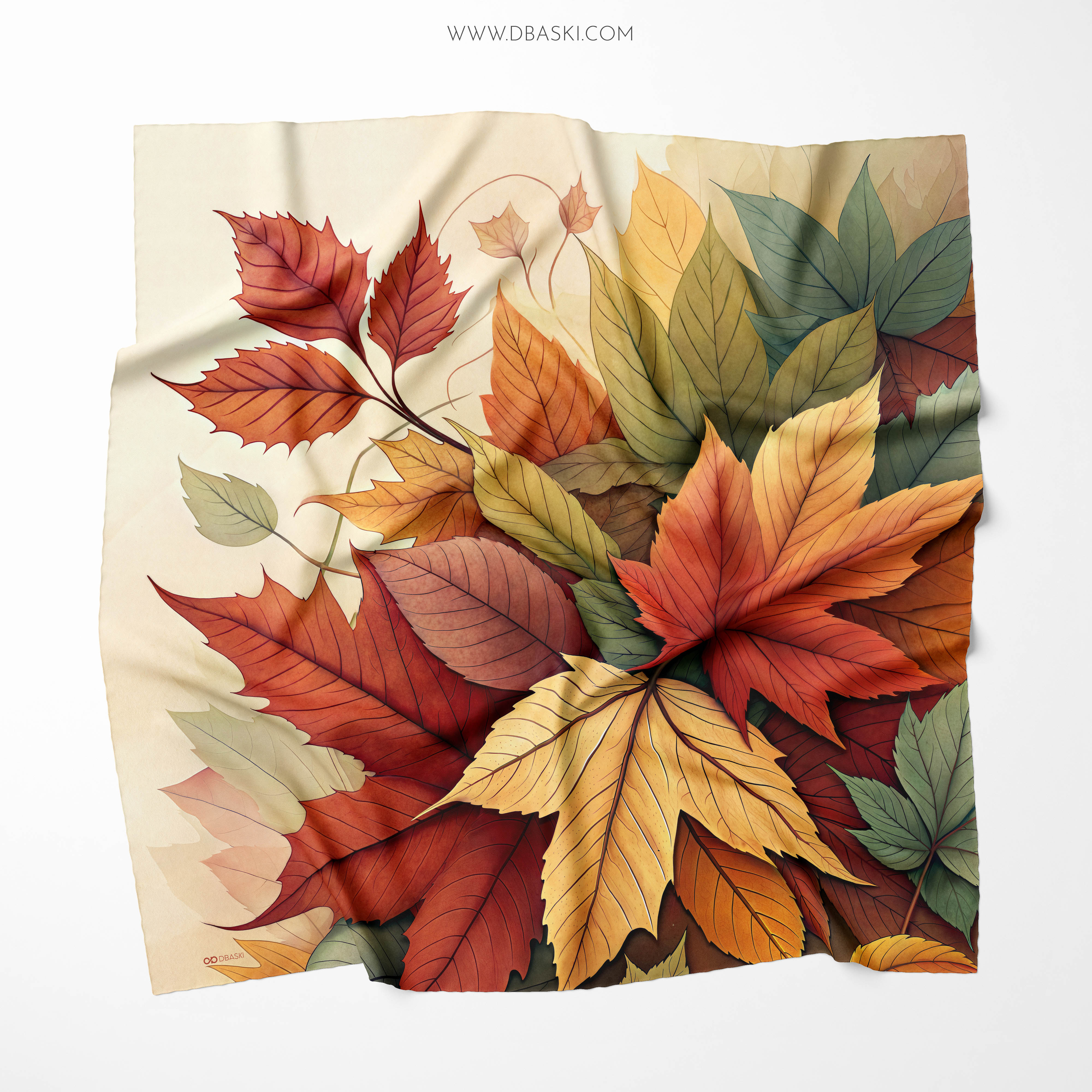 Autumn Leaves Pattern Scarf