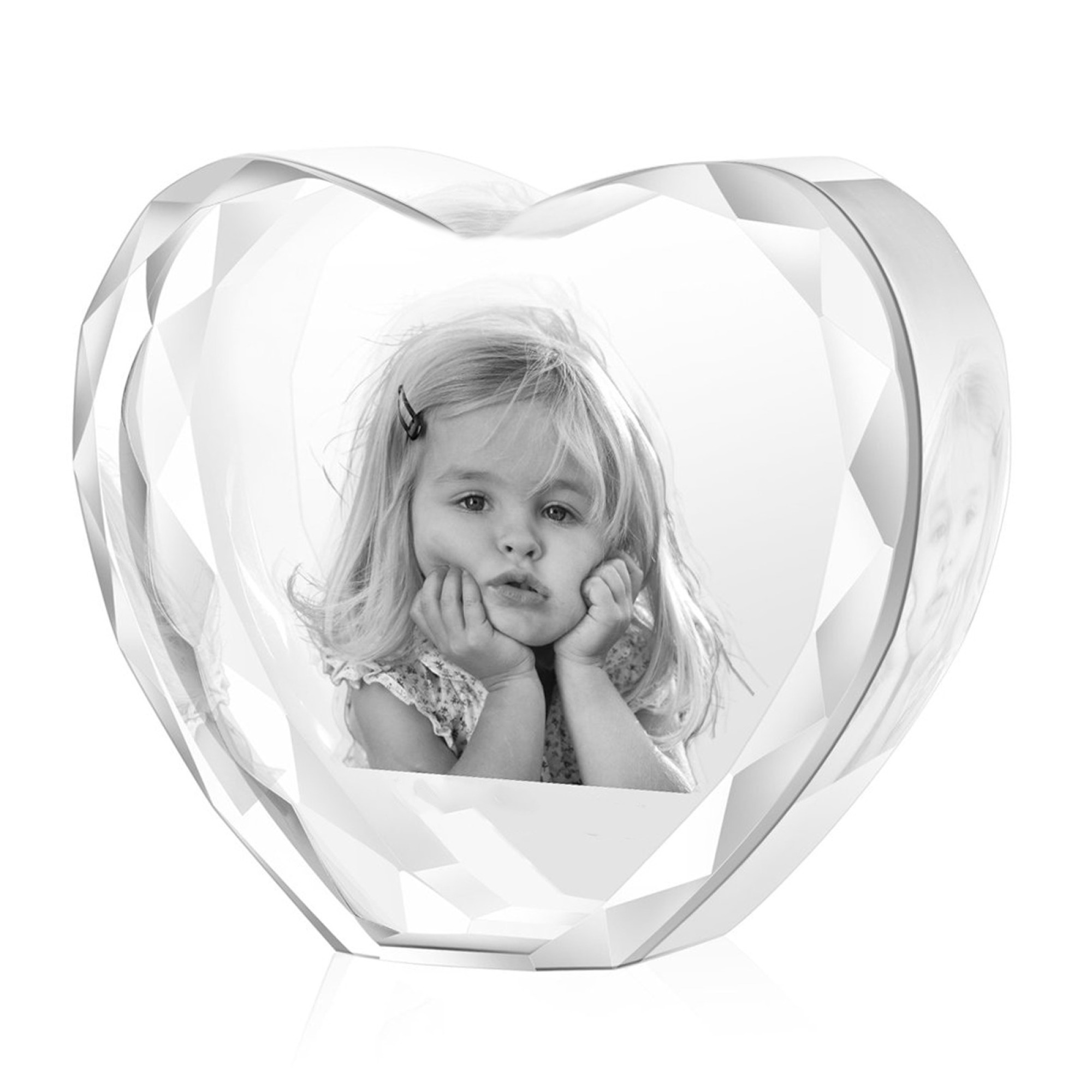 custom 3D Crystal Heart Personalized Architectural Brick Style 3D Inside Laser Engraved Crystal Cube | Upload Your Photo | Unique Anniversary Gift Employee Award Home Decor Keepsake