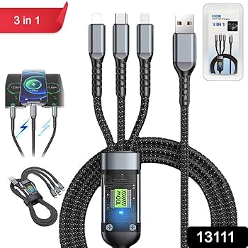 3-in-1 Multi Charging Cable 100 Watt