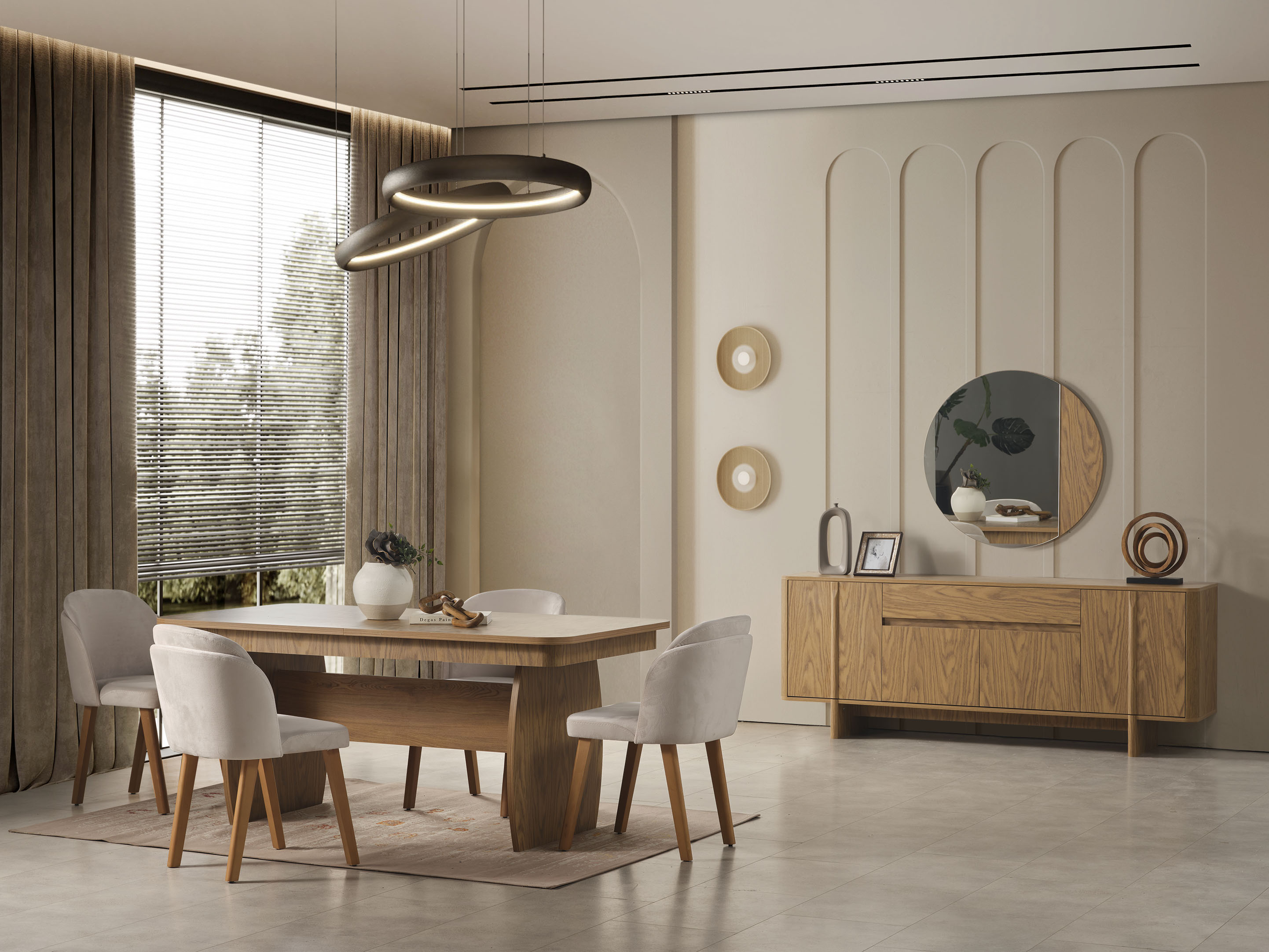 Zirve Yemek Odası+Konsol+TV Ünitesi