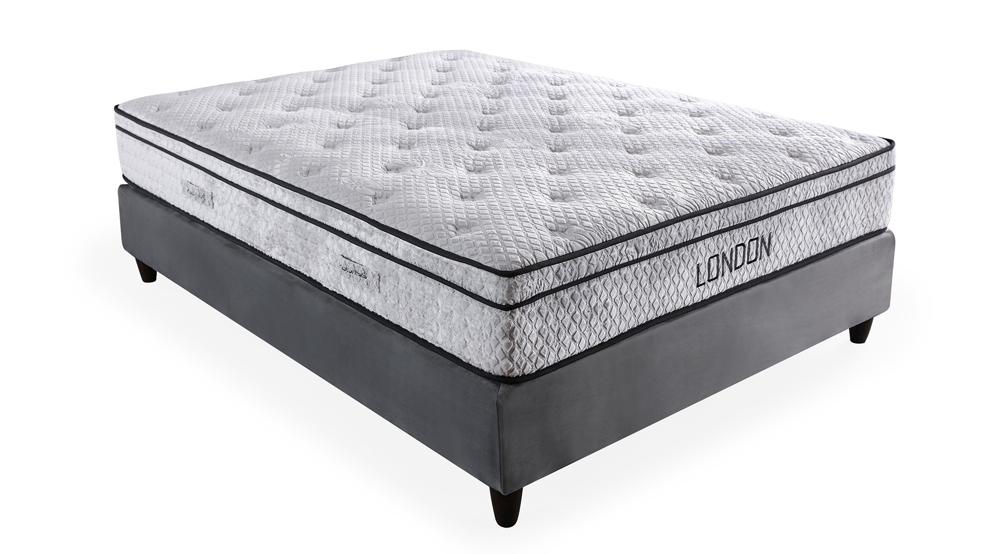 London Gri Yatak ve Baza Takımı