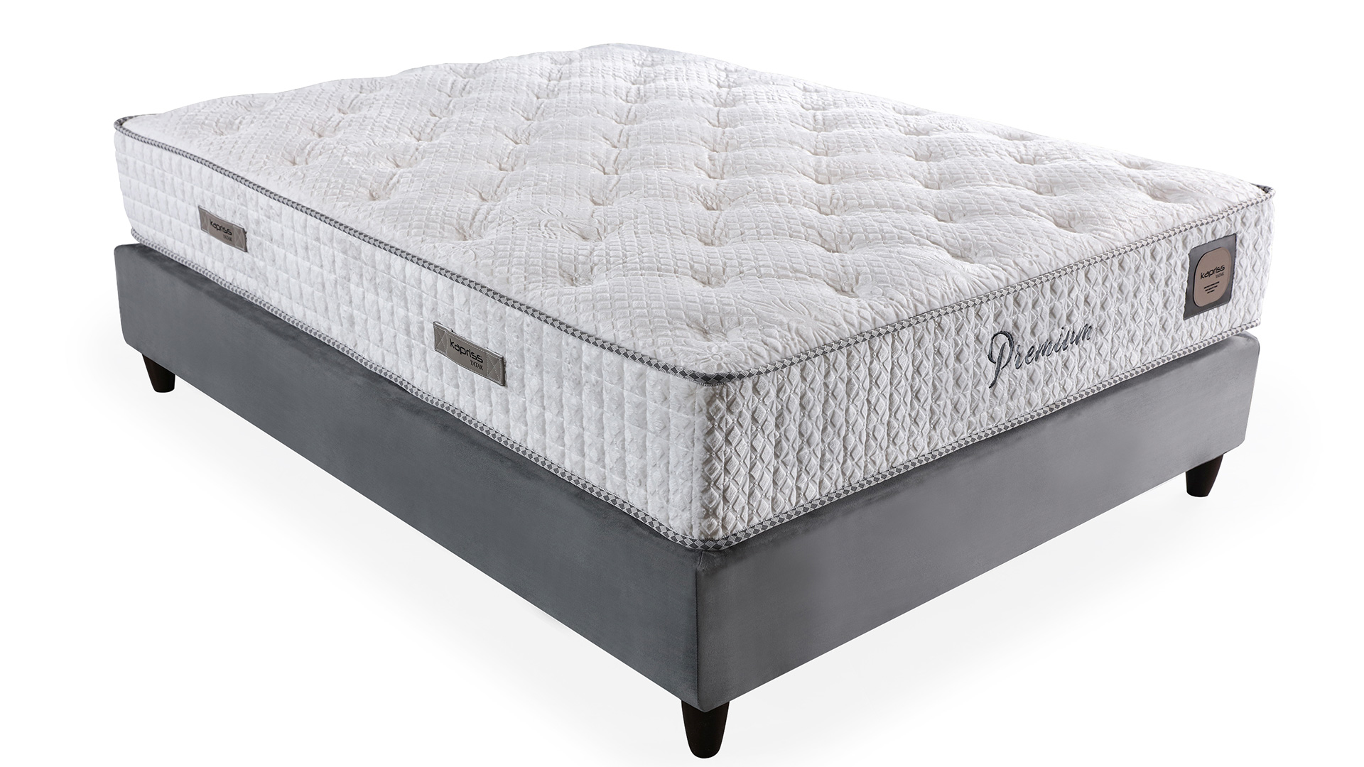 Premium Gri Yatak ve Baza Takımı