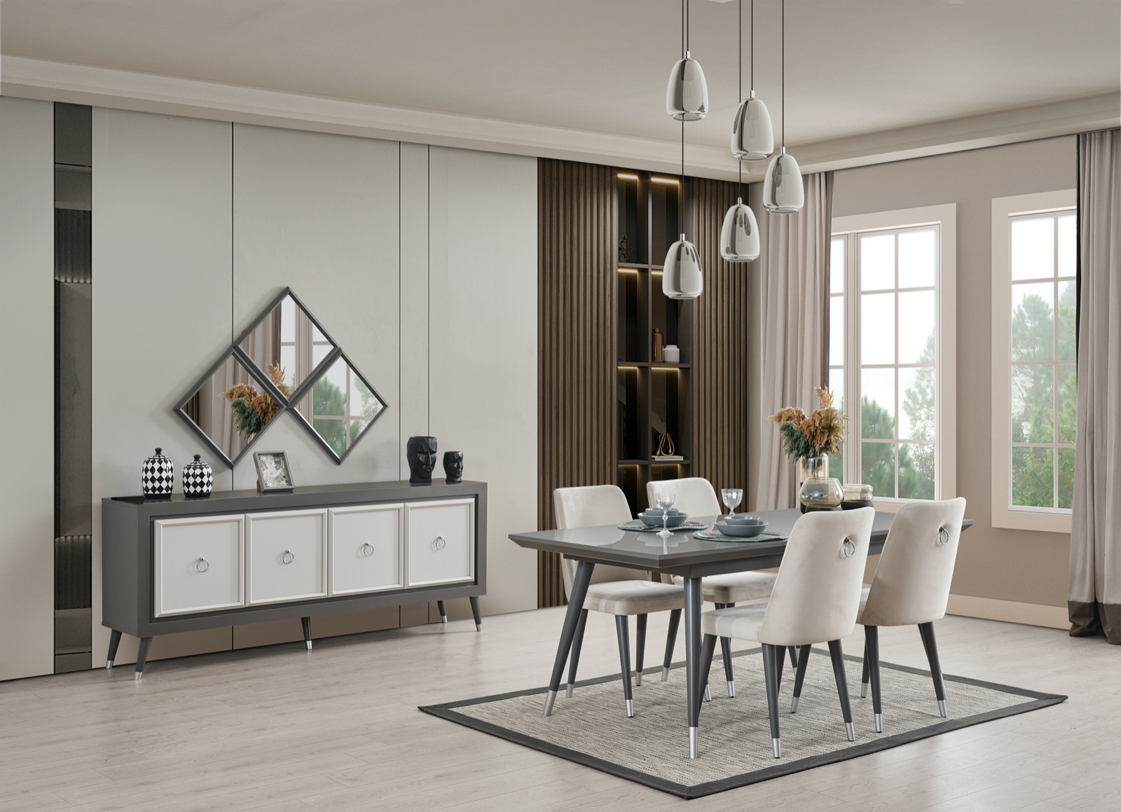 Marian TV ünitesi+Konsol+Yemek Masası