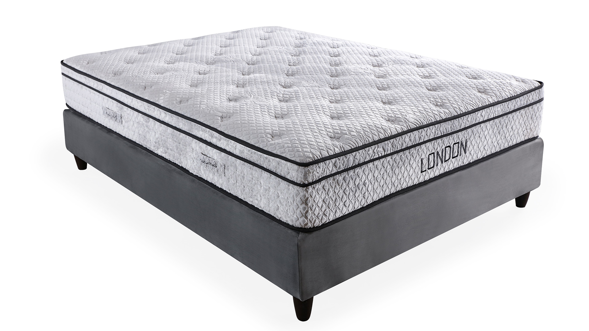 London Antrasit Yatak ve Baza Takımı