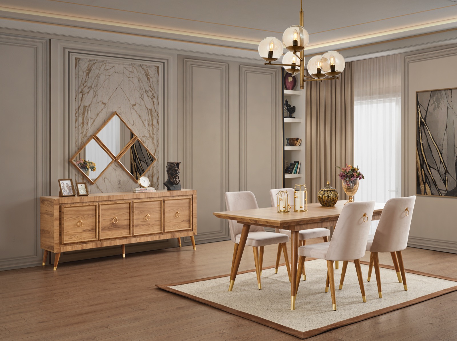 Pablo TV ünitesi+Konsol+Yemek Masası