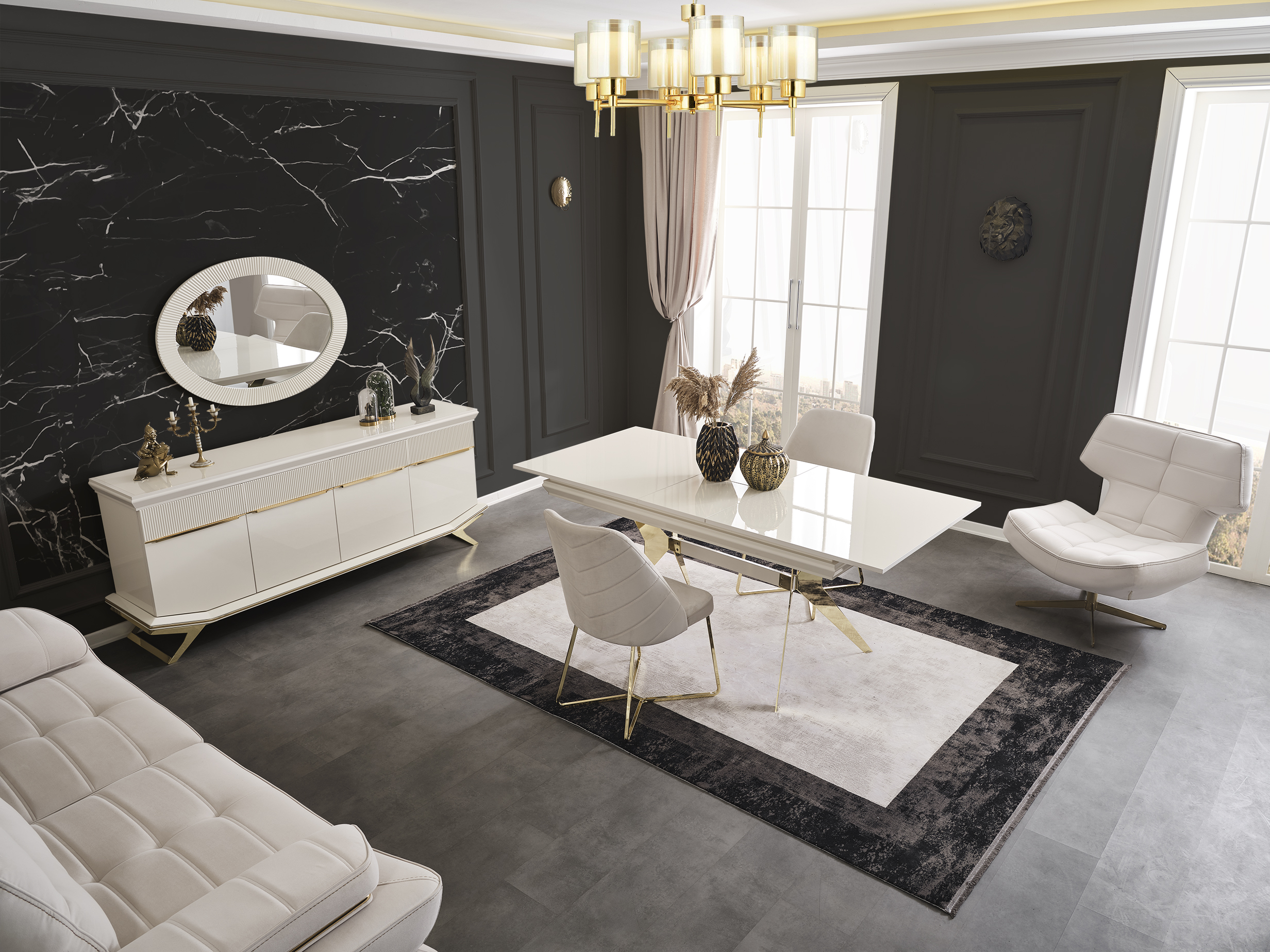 Angel Gold Yemek odası takımı