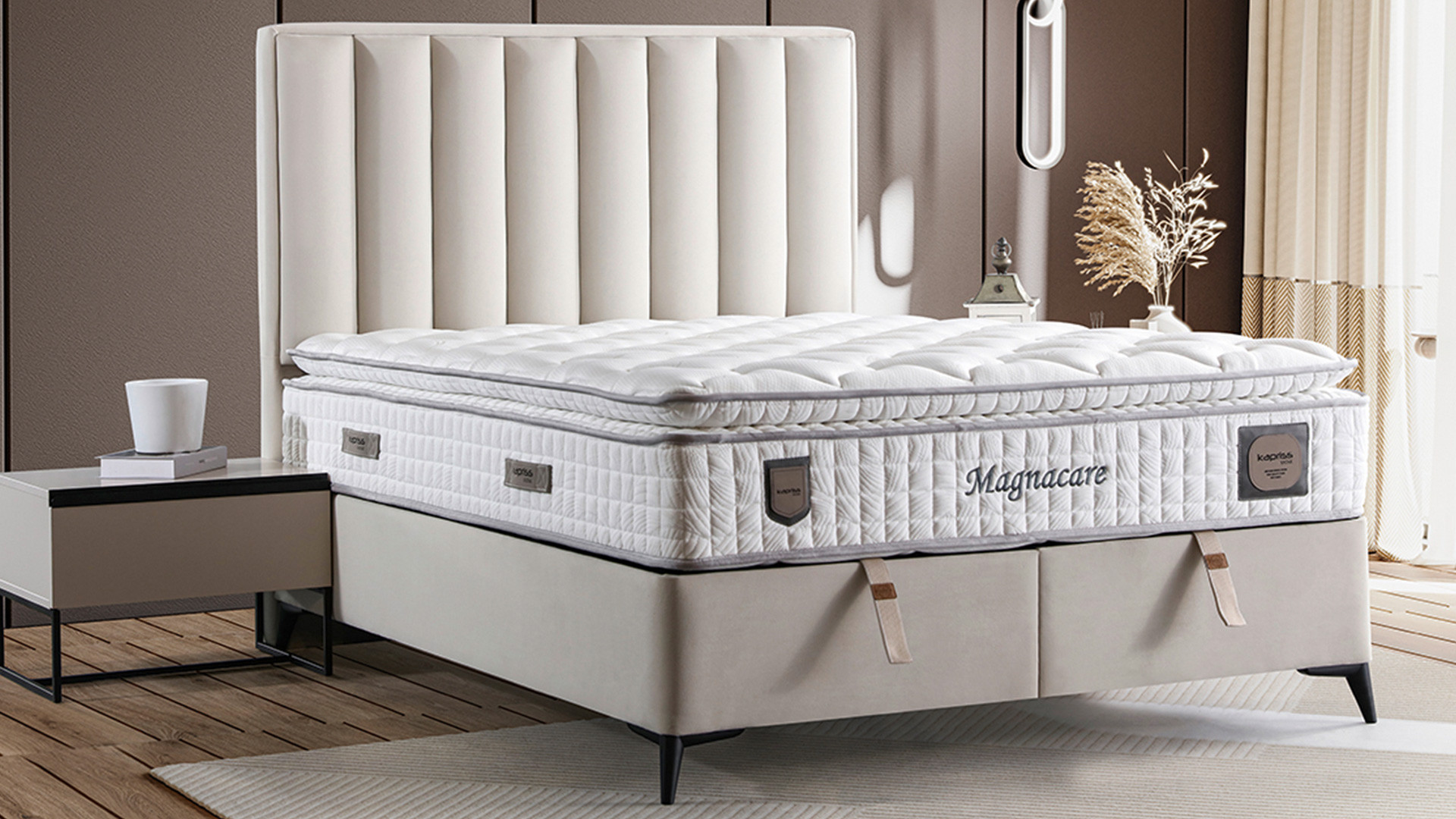 Magnacare Krem Yatak ve Baza Takımı