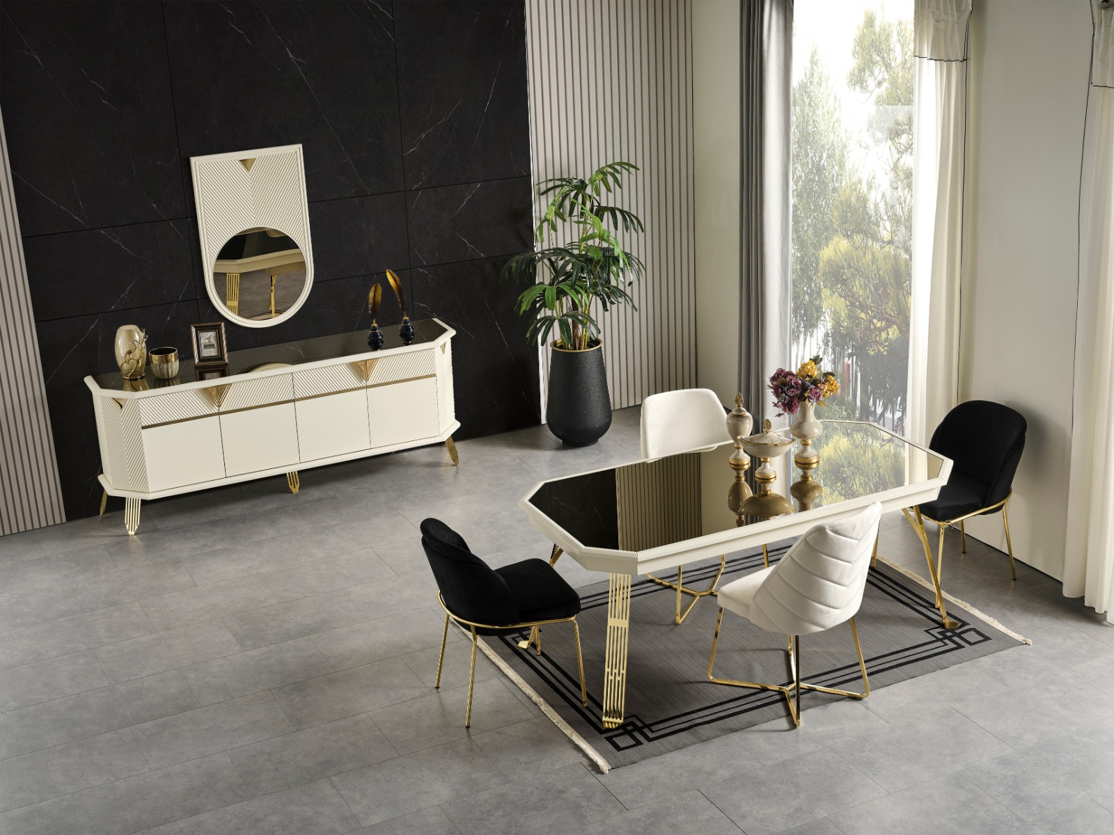 City Grup TV ünitesi+Konsol+Yemek Masası