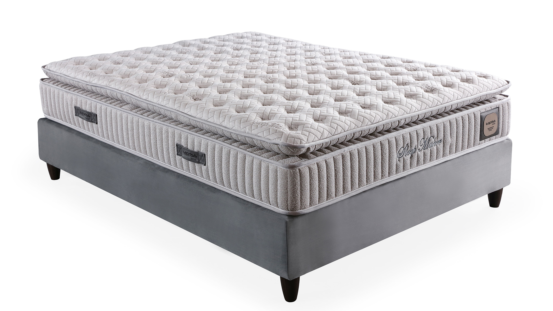 Sleep Maker Gri Yatak ve Baza Takımı