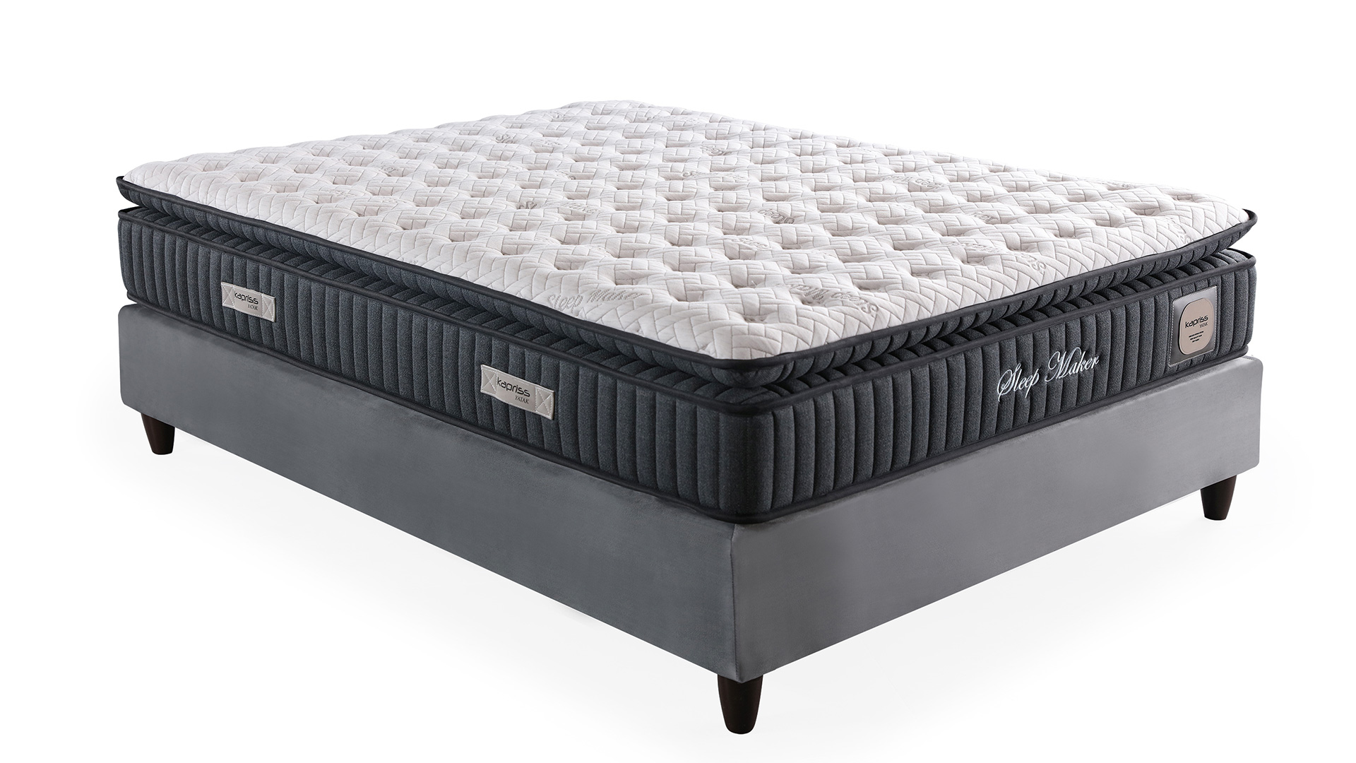 Sleep Maker Antrasit Yatak ve Baza Takımı