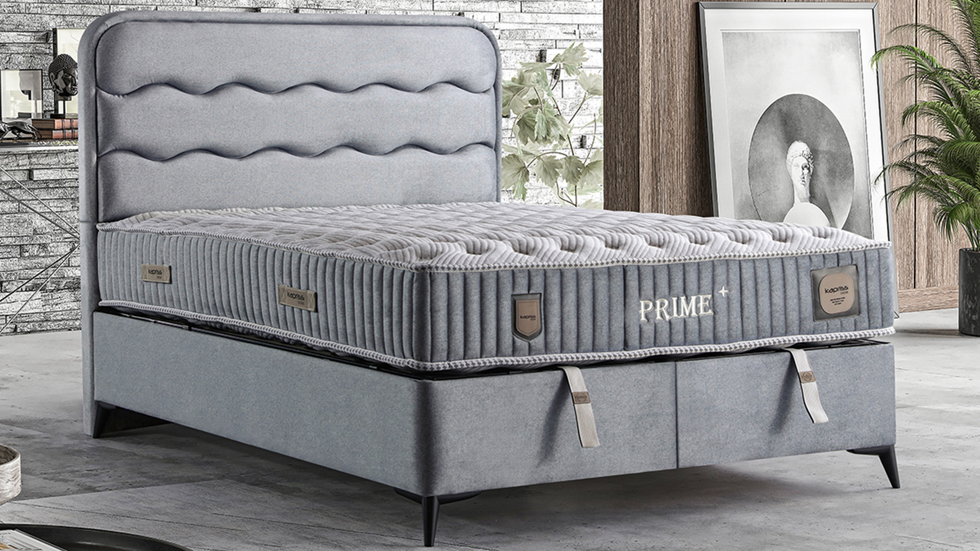 Prime Antrasit Yatak ve Baza Takımı