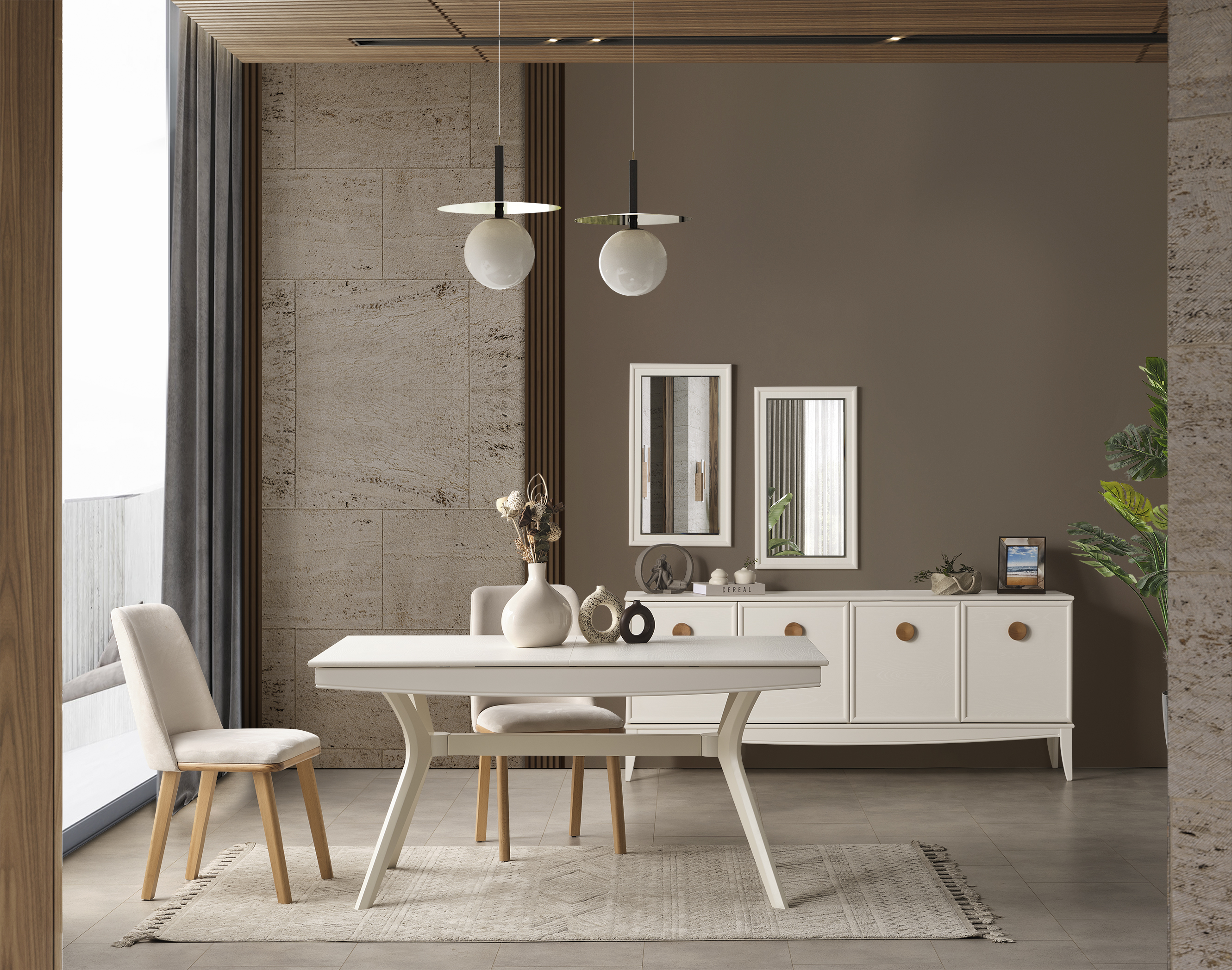 Lena TV ünitesi+Konsol+Yemek Masası