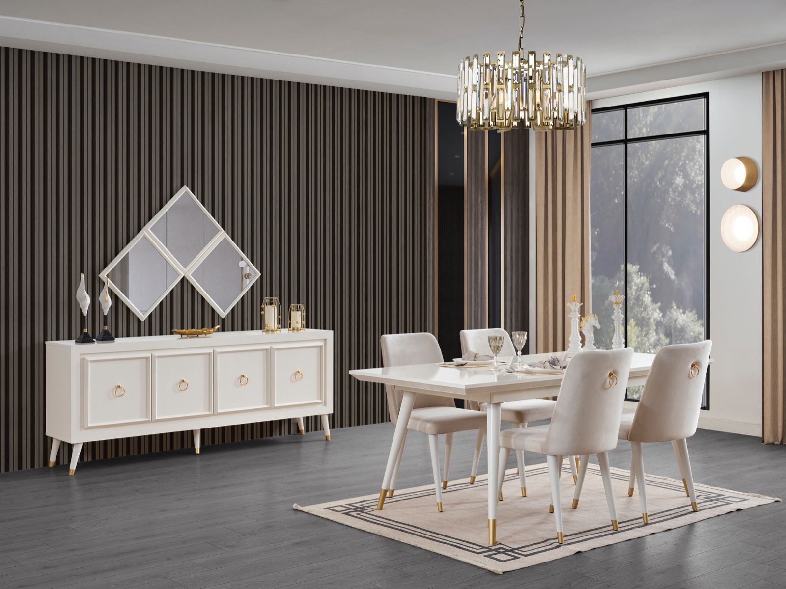 Lisa TV ünitesi+Konsol+Yemek Masası