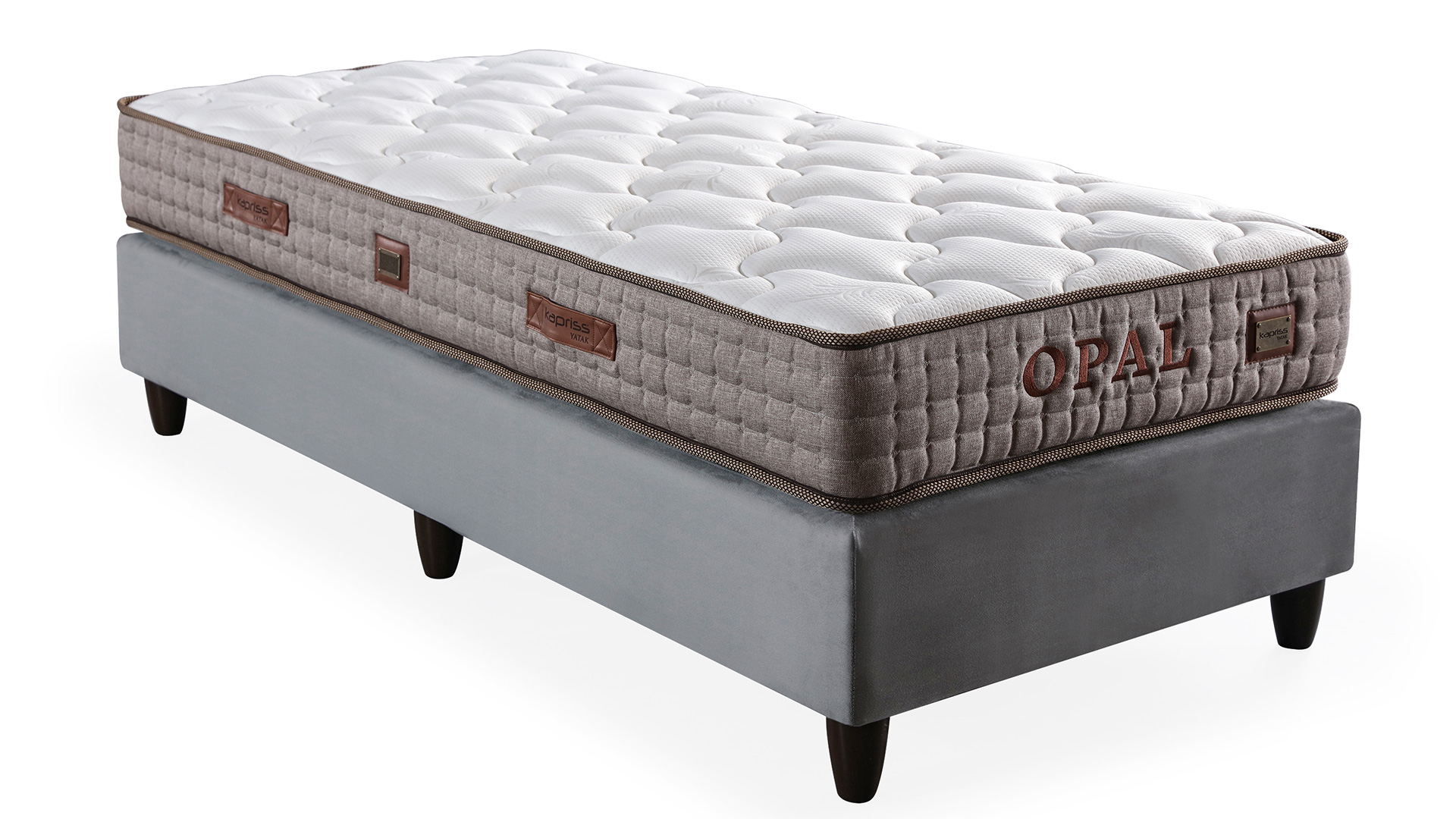 Opal Kahve Tek Kişilik Yatak