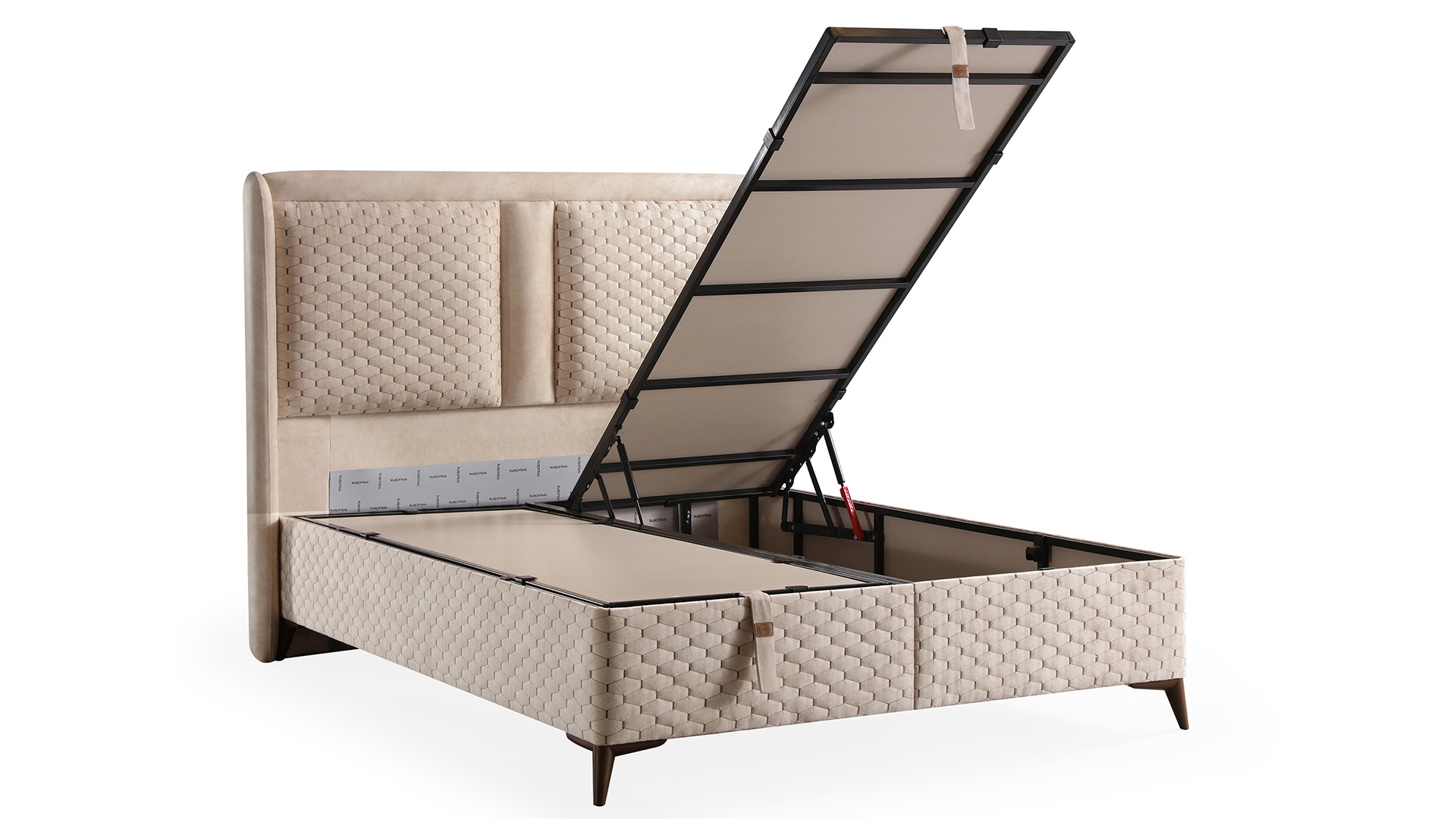 Flora Krem Yatak ve Baza Takımı