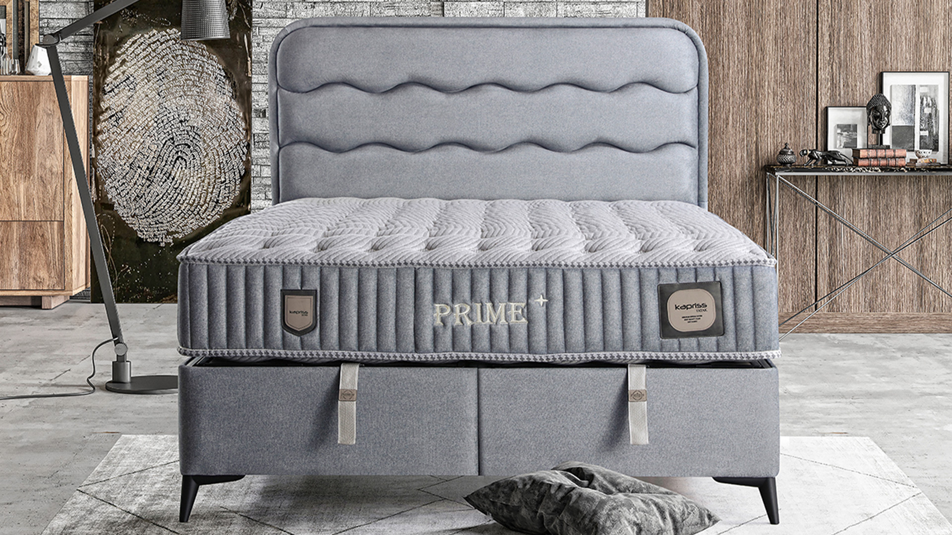 Prime Antrasit Yatak ve Baza Takımı