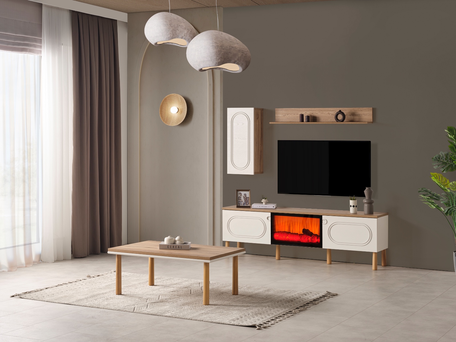 Derin TV ünitesi+Konsol+Yemek Masası