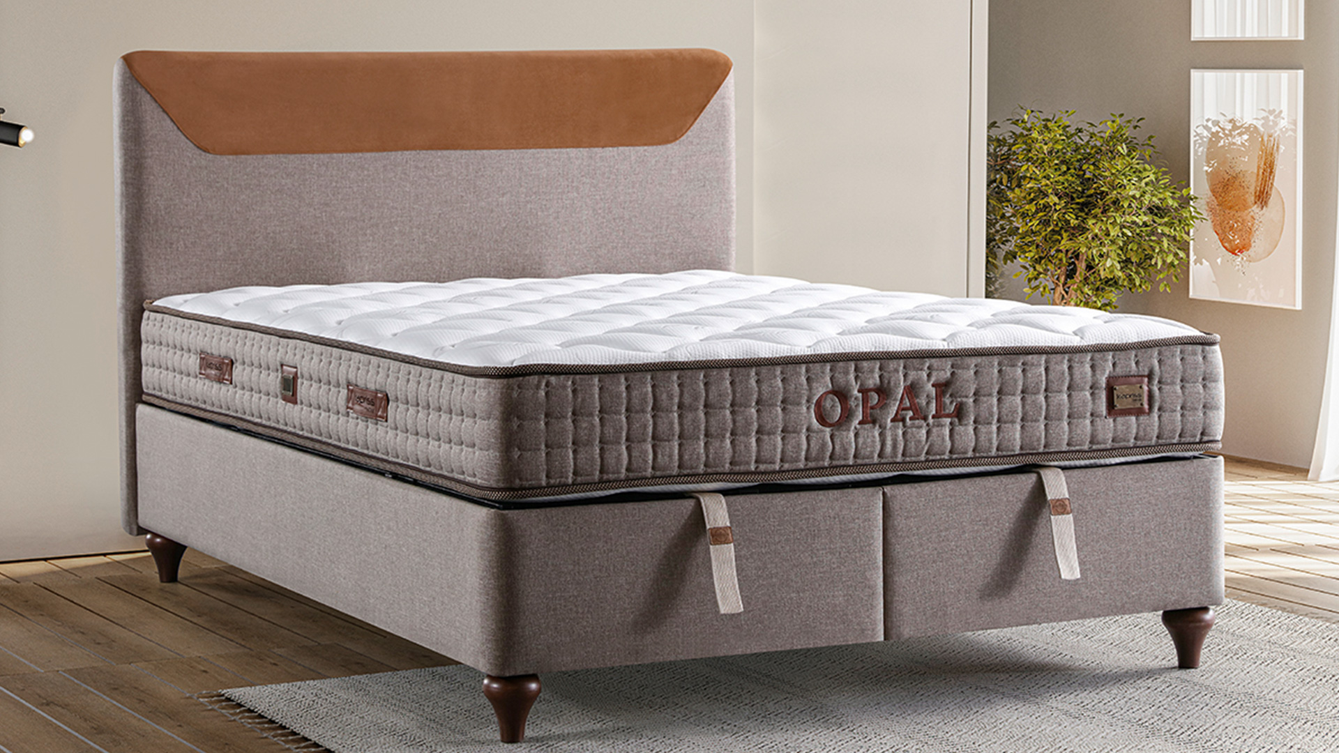 Opal Kahve Yatak ve Baza Takımı