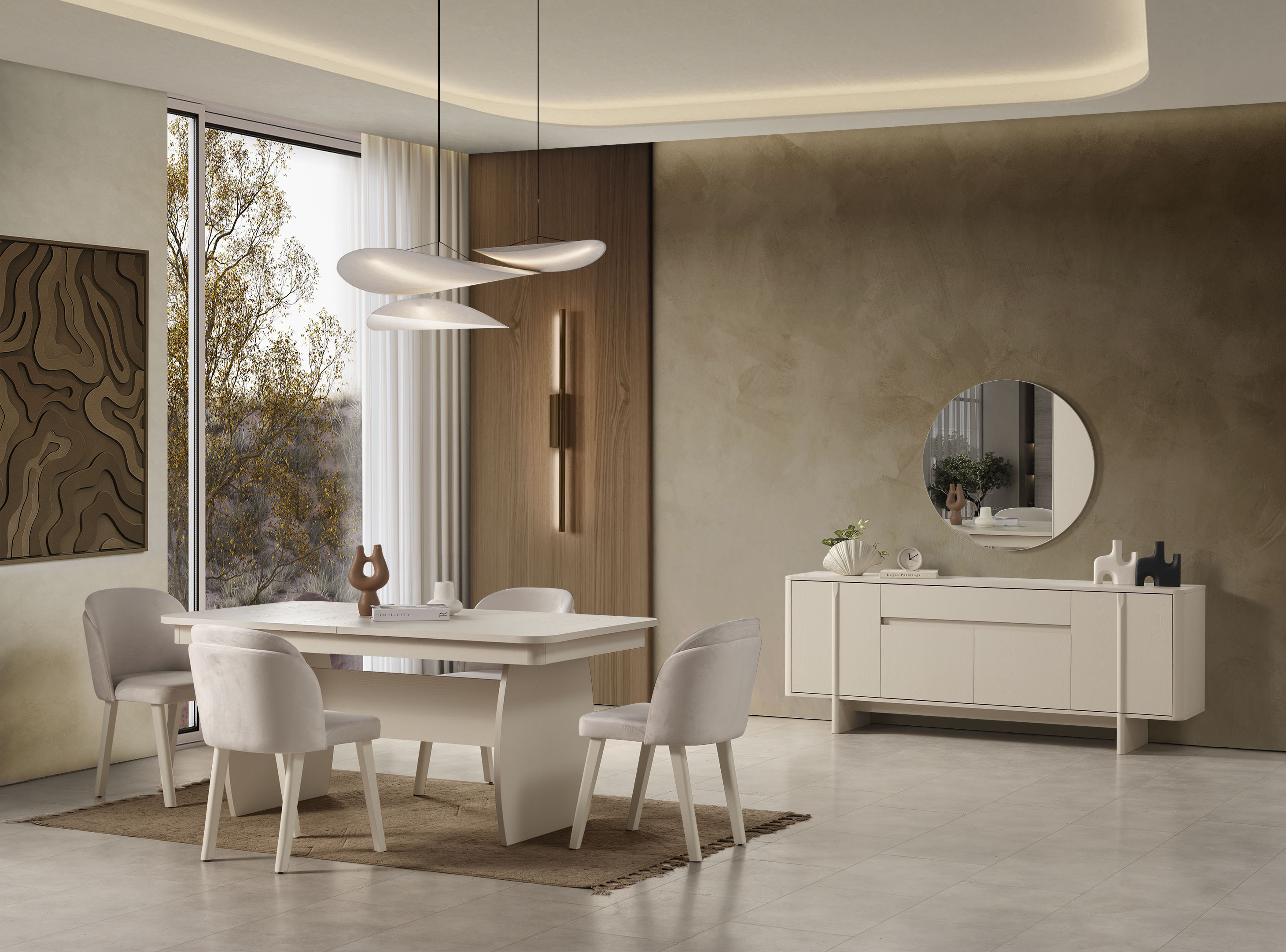 Vizyon Konsol+TV Ünitesi+Yemek Masası