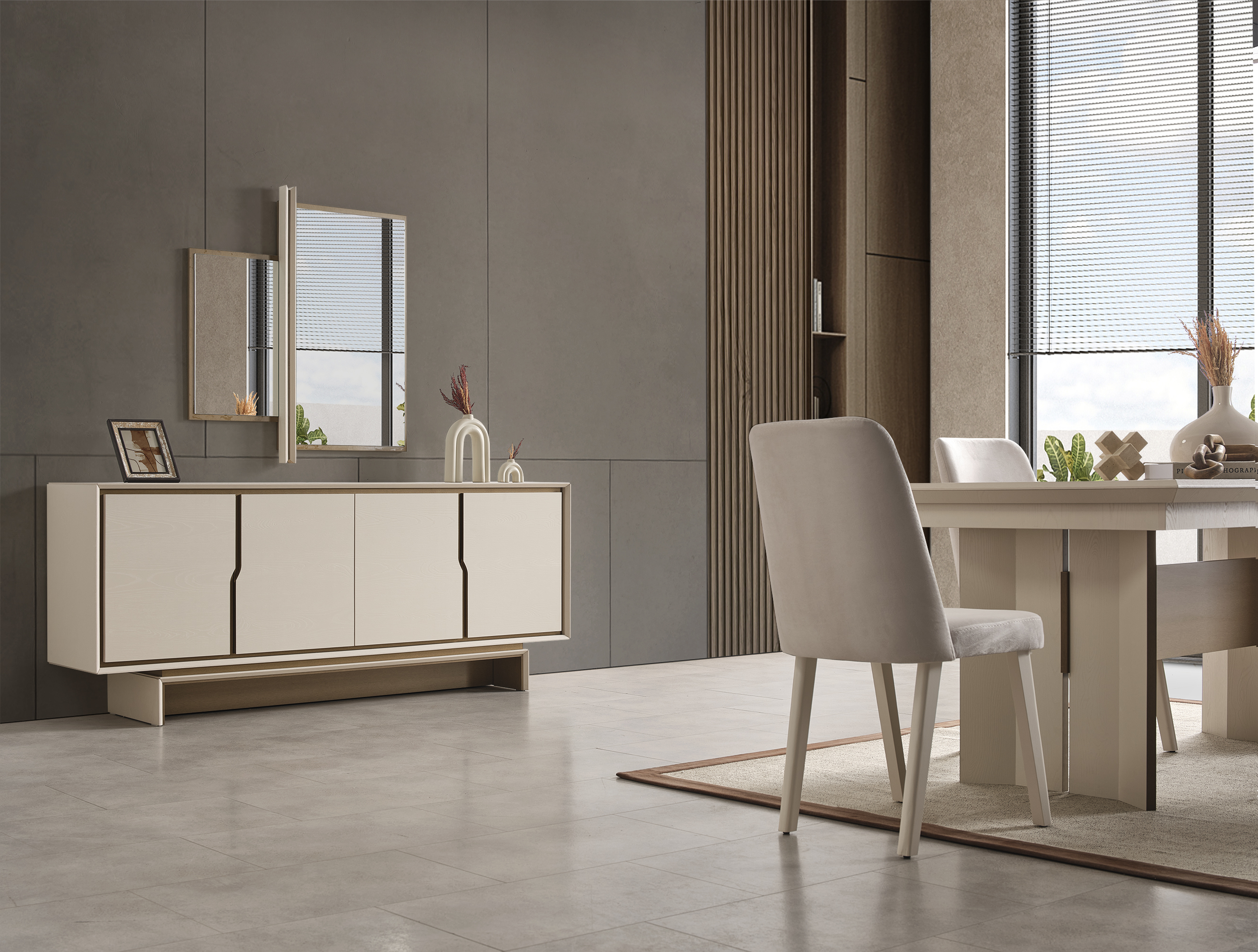 İpek TV ünitesi+Konsol+Yemek Masası