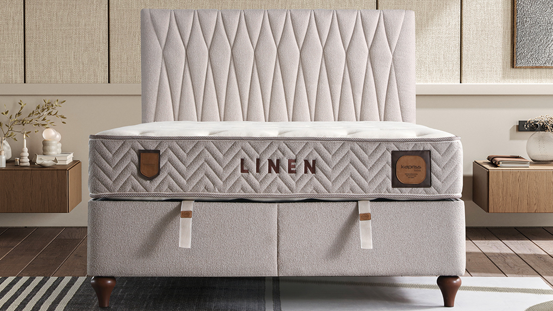 Linen Yatak ve Baza Takımı