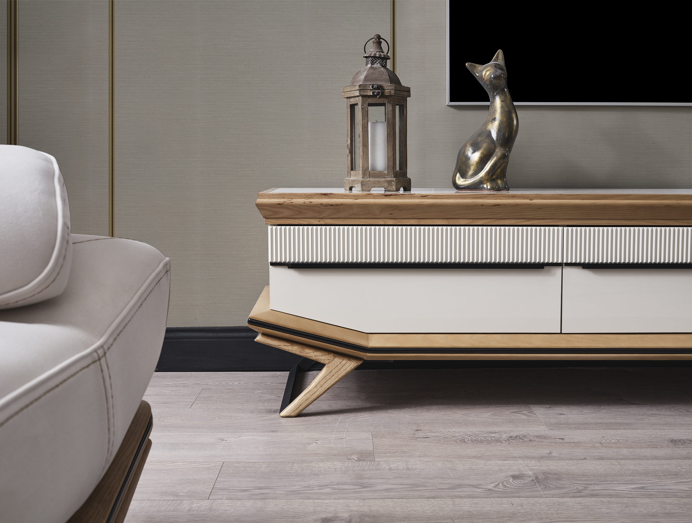 Elize Ahşap TV ünitesi+Konsol+Yemek Masası