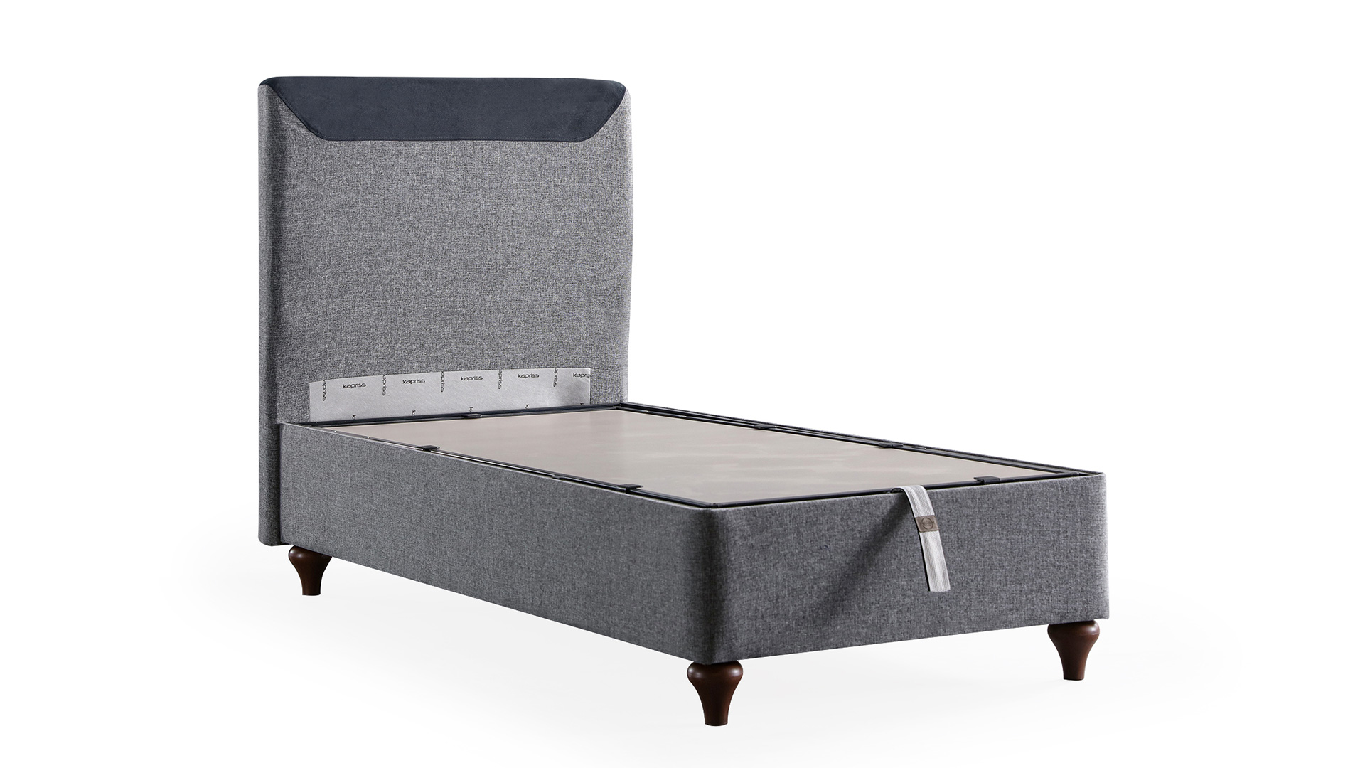 Opal Gri Tek Kişilik Yatak ve Baza Takımı