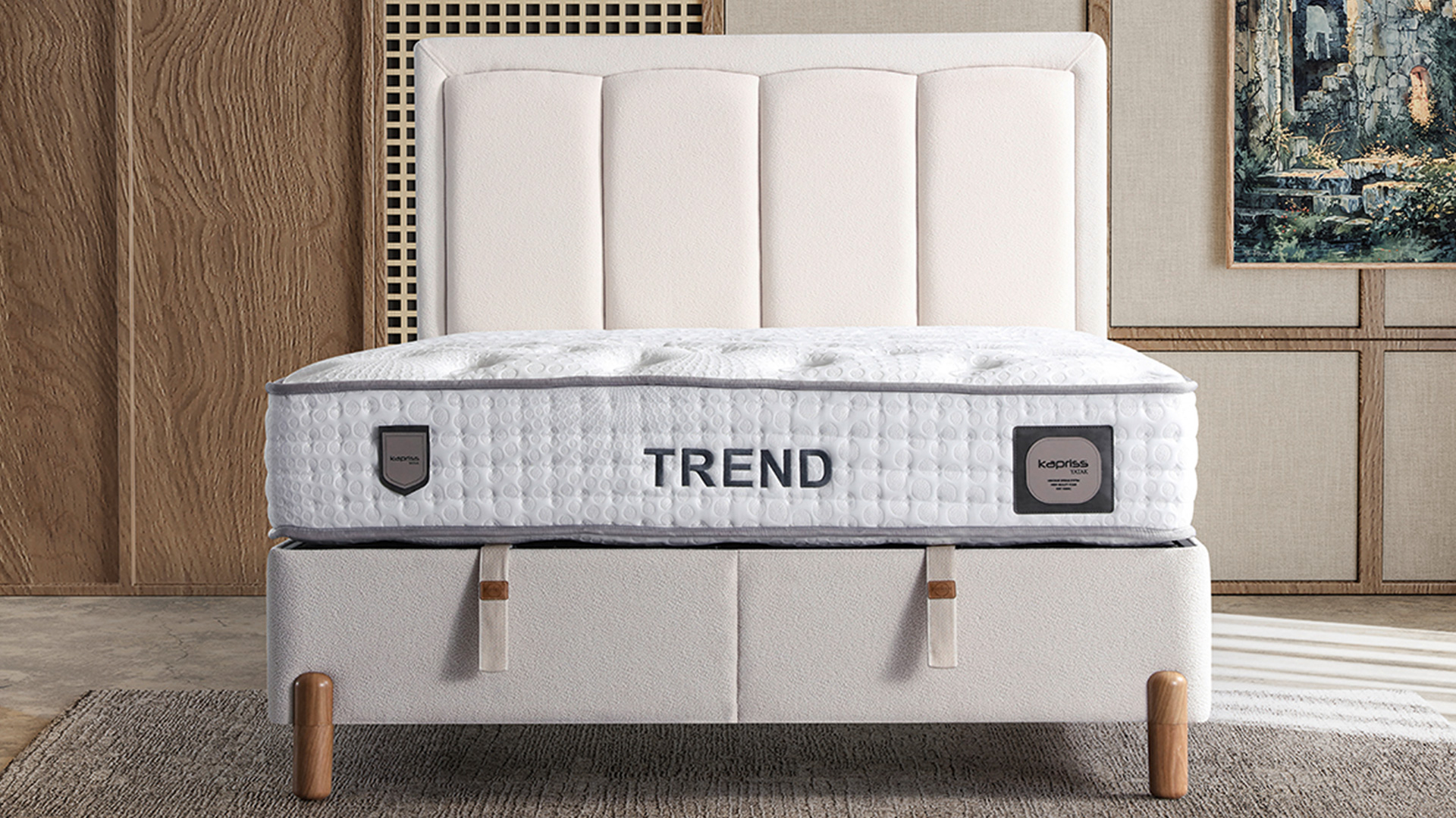 Trend Krem Yatak ve Baza Takımı