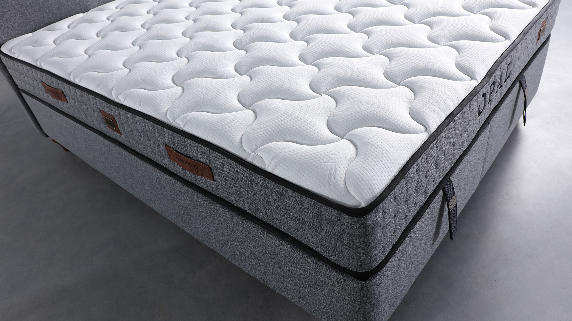 Opal Gri Yatak ve Baza Takımı