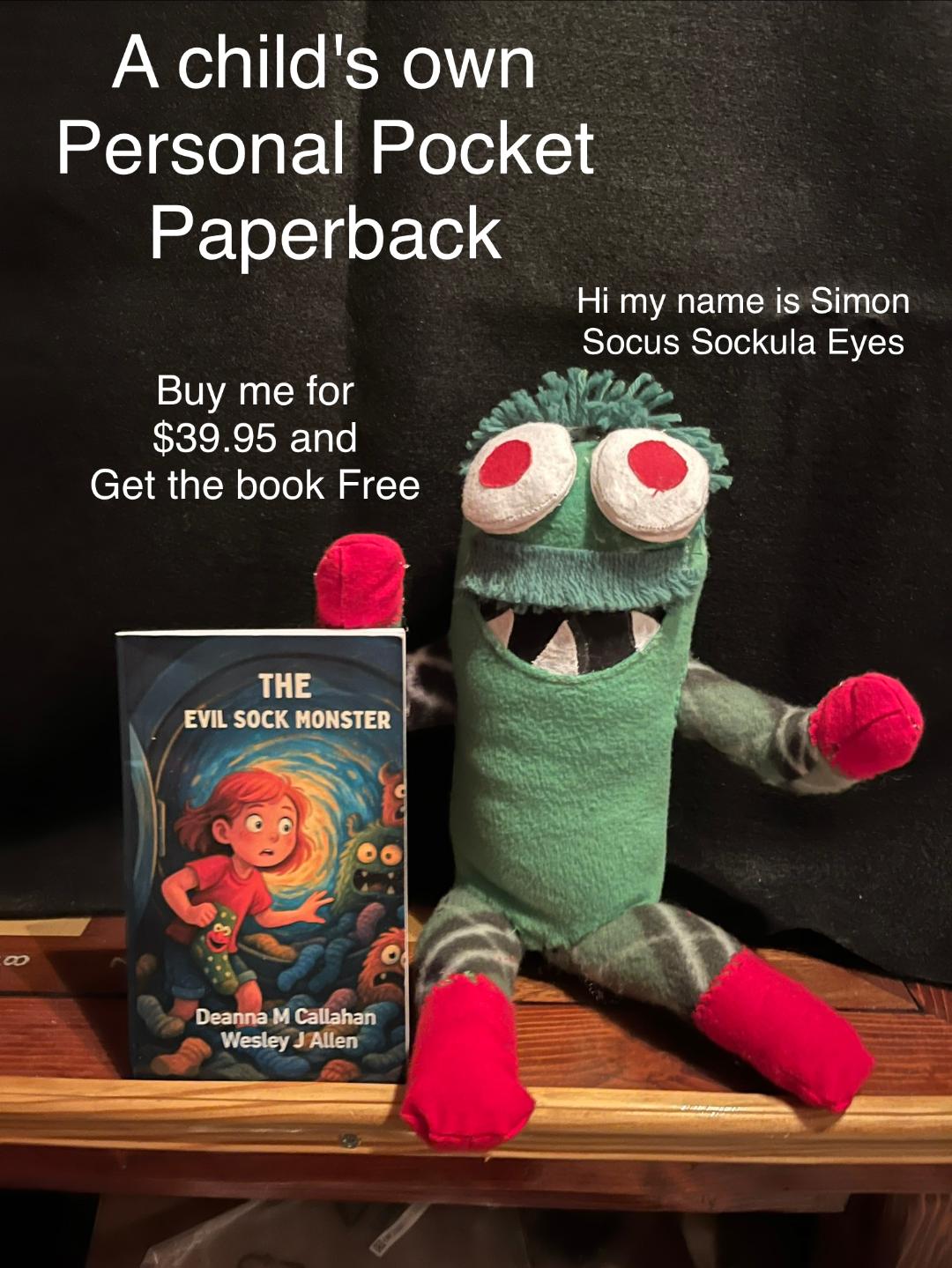 Simon Socus Sockula Eyes Plush & Book Set