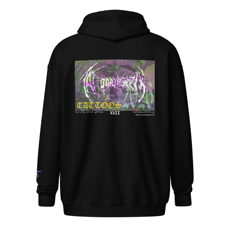 "Starving artist edition" - 2026 anniversary, Back print - Unisex heavy blend zip hoodie