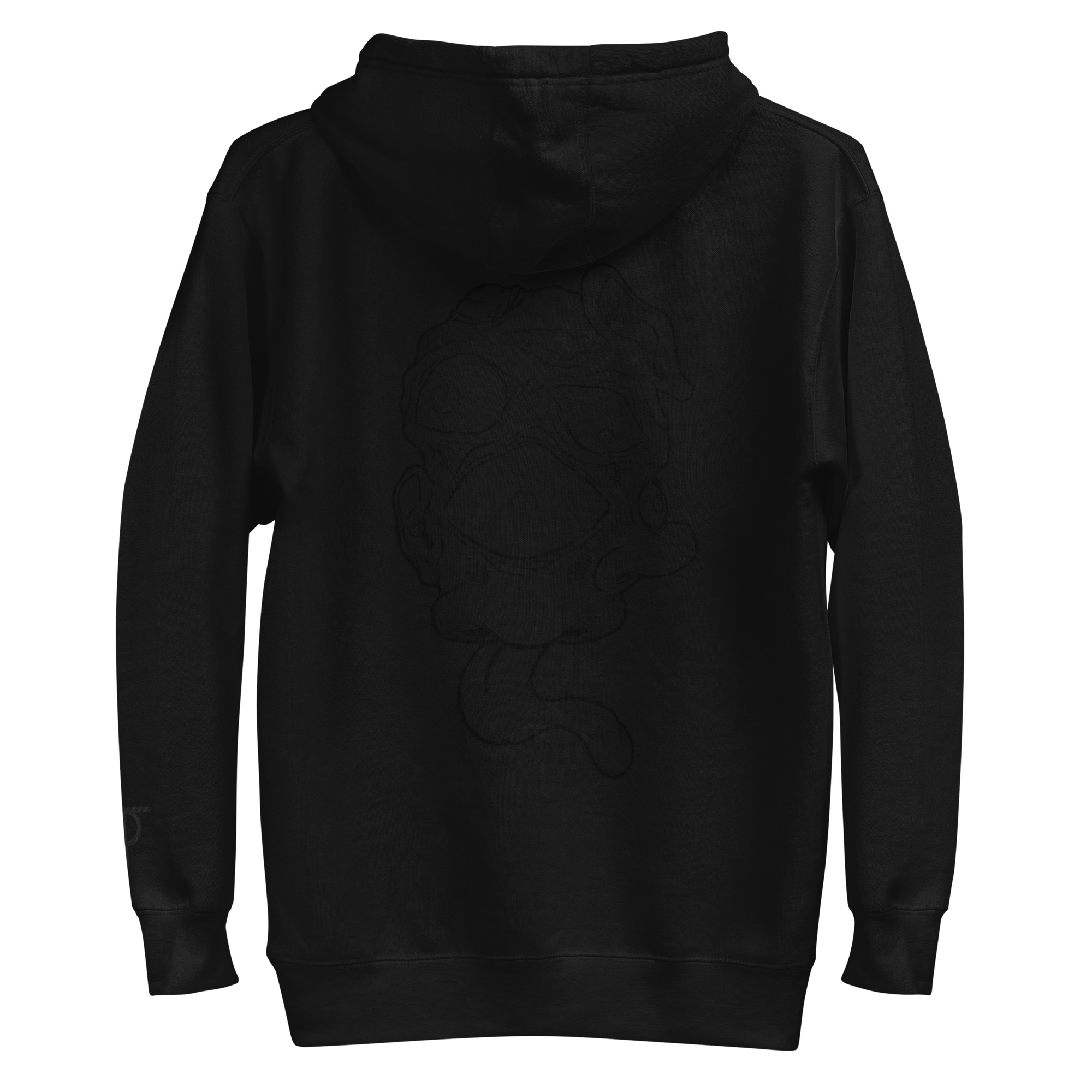 GoblinHead black on black - Unisex Hoodie, black embroidery