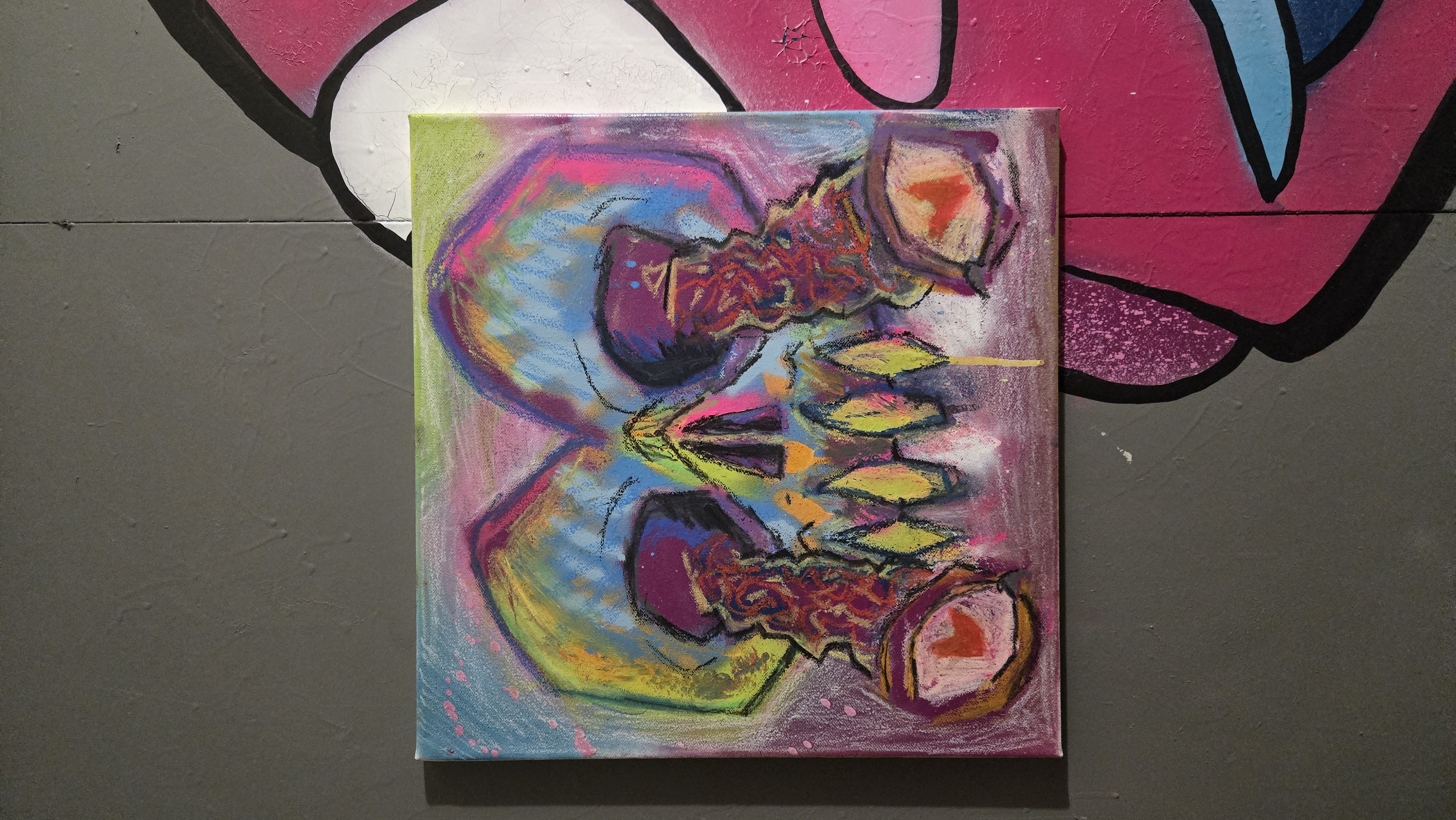 "Skull Heart 1" - 40x40cm