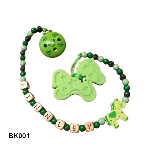 Personalisierte Baby-Beisskette mit Namen