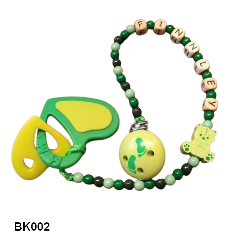 Personalisierte Baby-Beisskette mit Namen