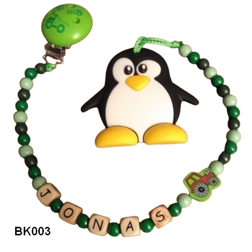 Personalisierte Baby-Beisskette mit Namen