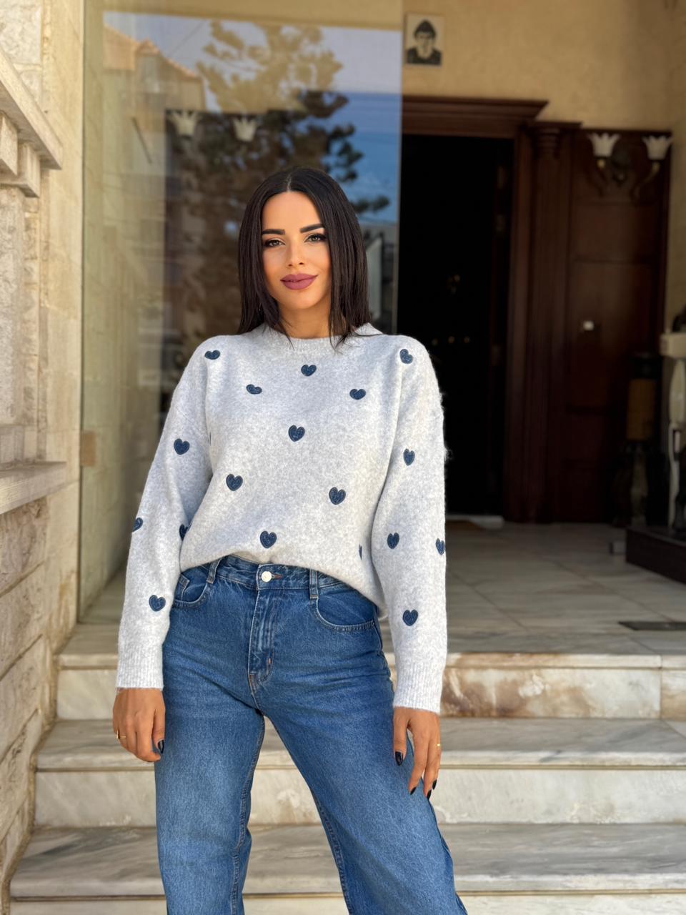 Miniature Hearts Sweater